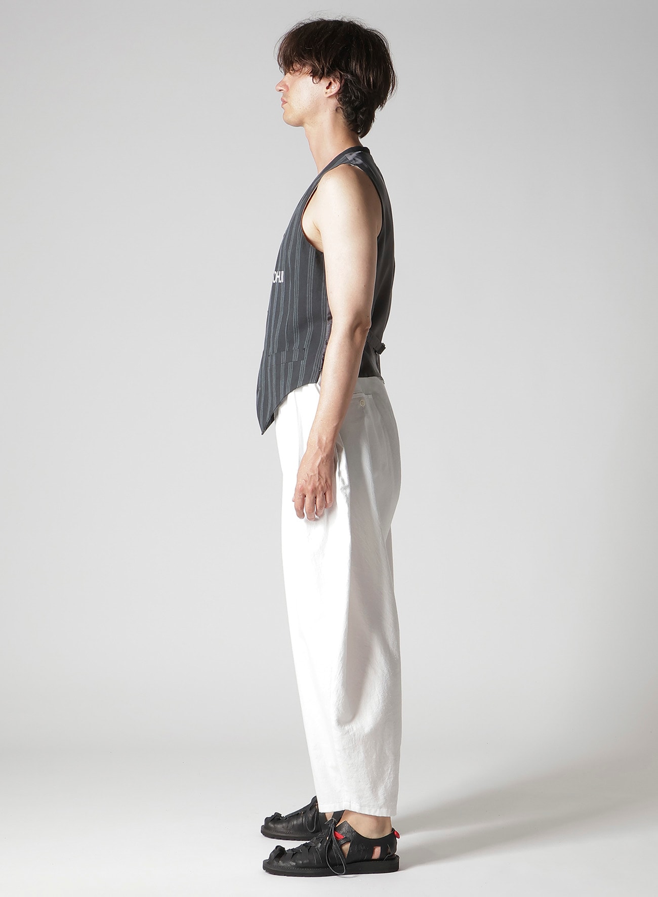 PIGMENT DYED STRIPE COTTON VEST