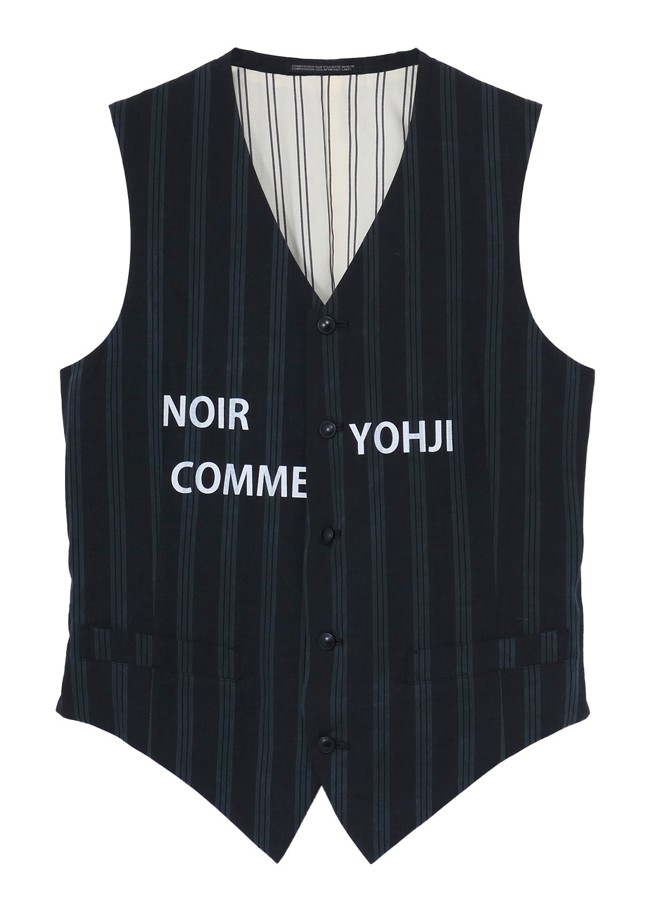 PIGMENT DYED STRIPE COTTON VEST