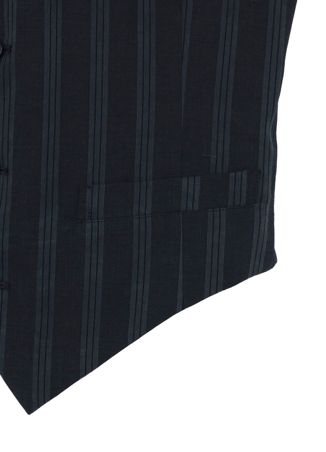 PIGMENT DYED STRIPE COTTON VEST