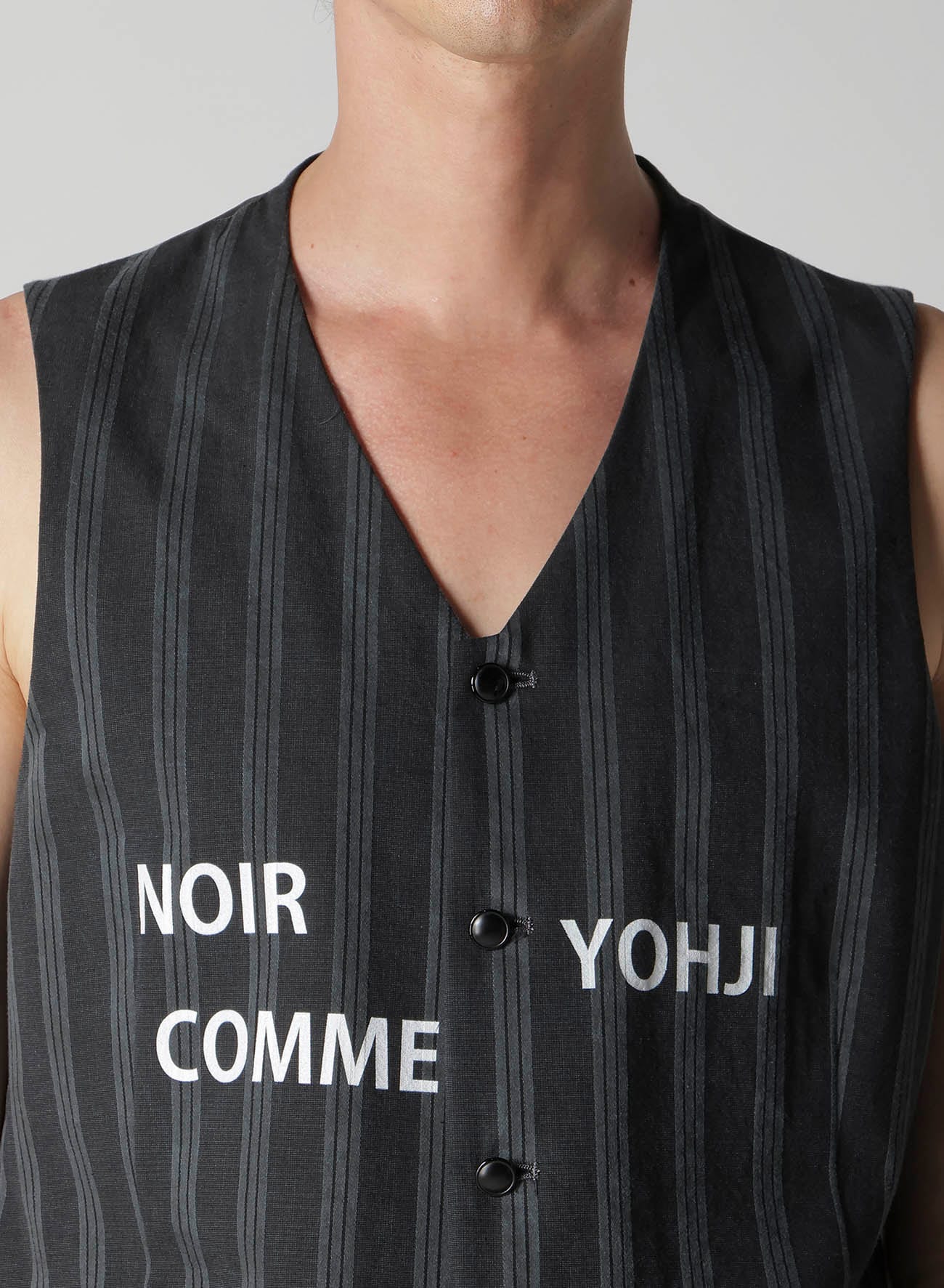 PIGMENT DYED STRIPE COTTON VEST