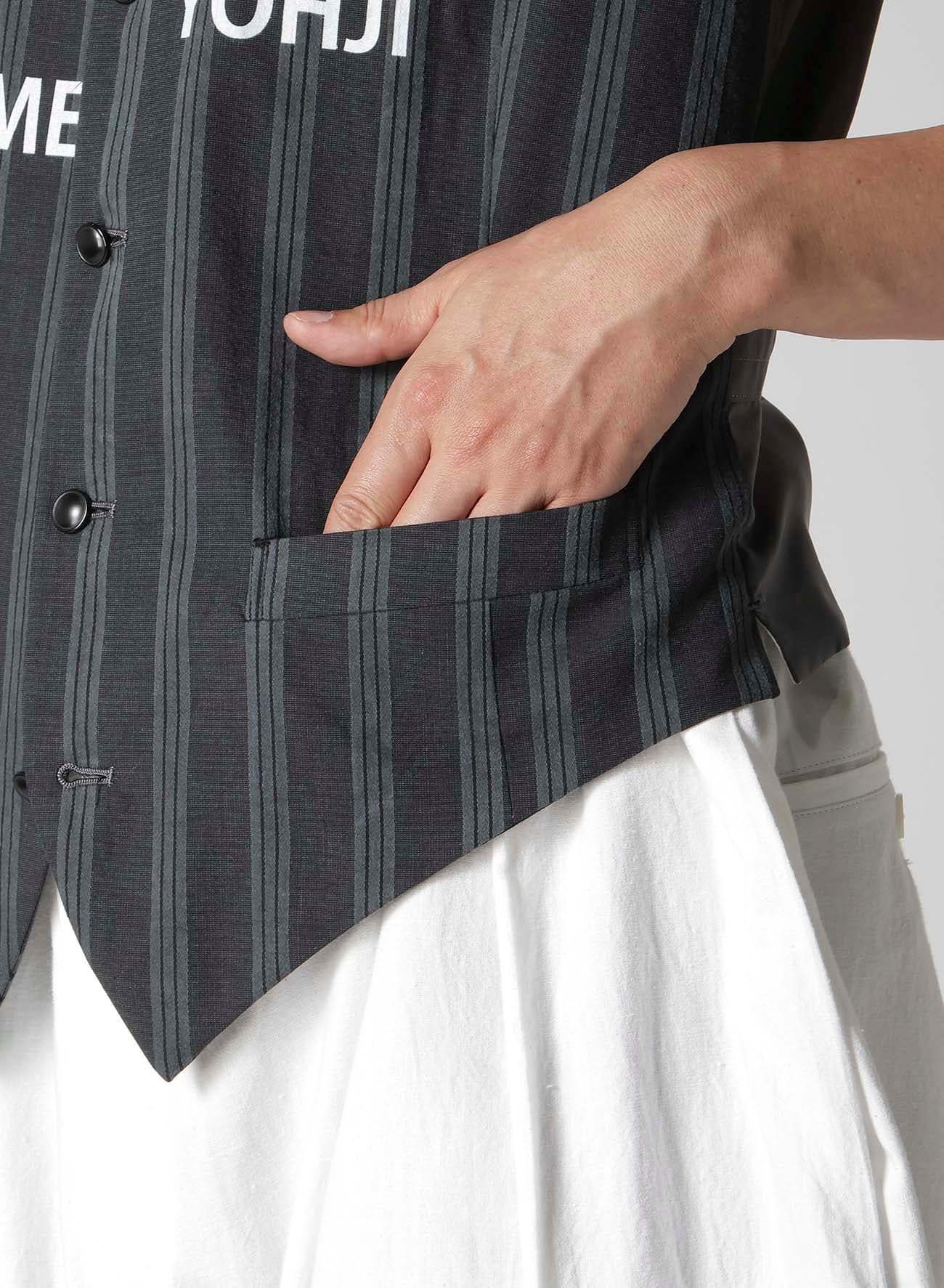 PIGMENT DYED STRIPE COTTON VEST