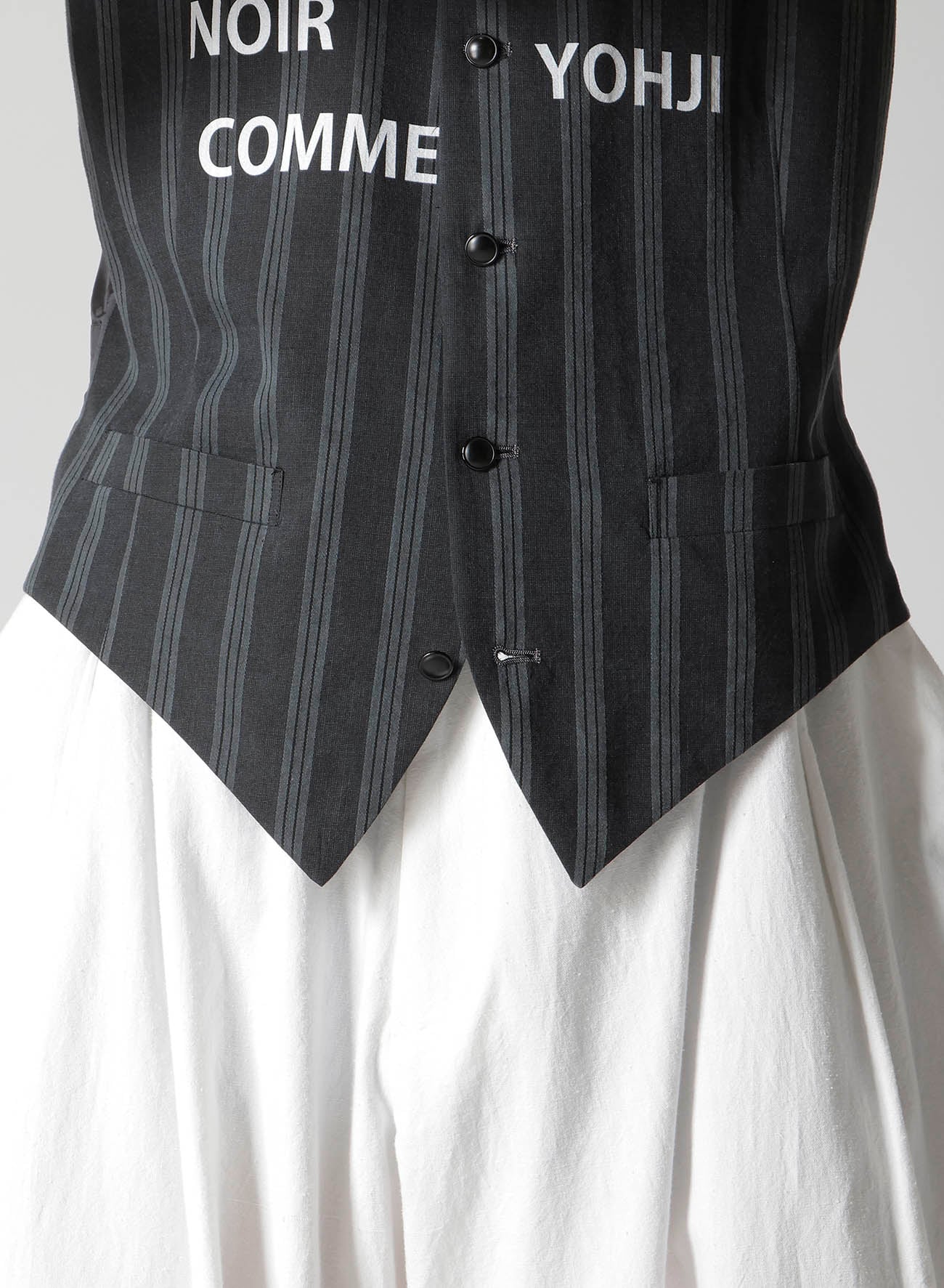 PIGMENT DYED STRIPE COTTON VEST