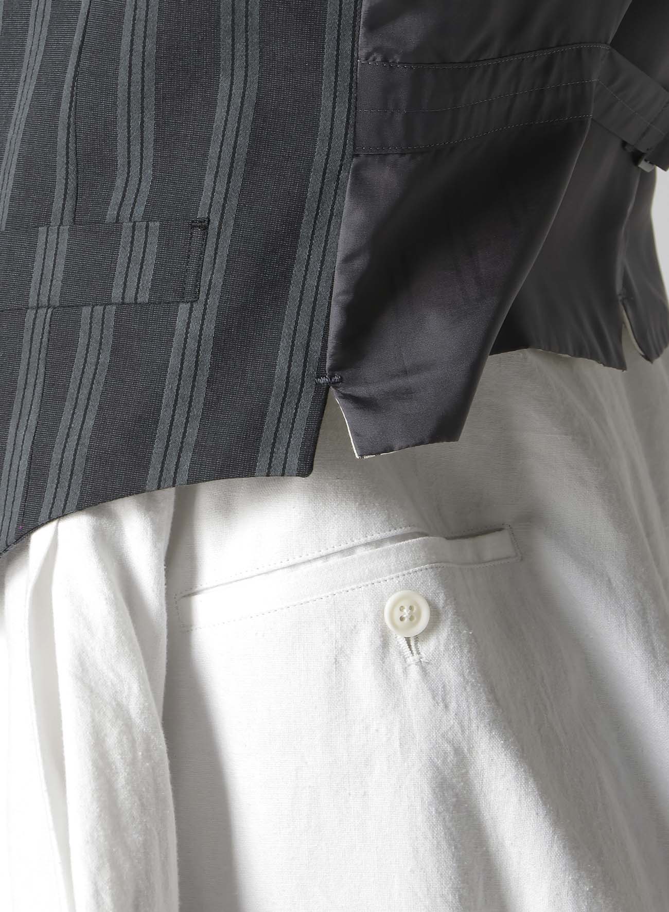 PIGMENT DYED STRIPE COTTON VEST