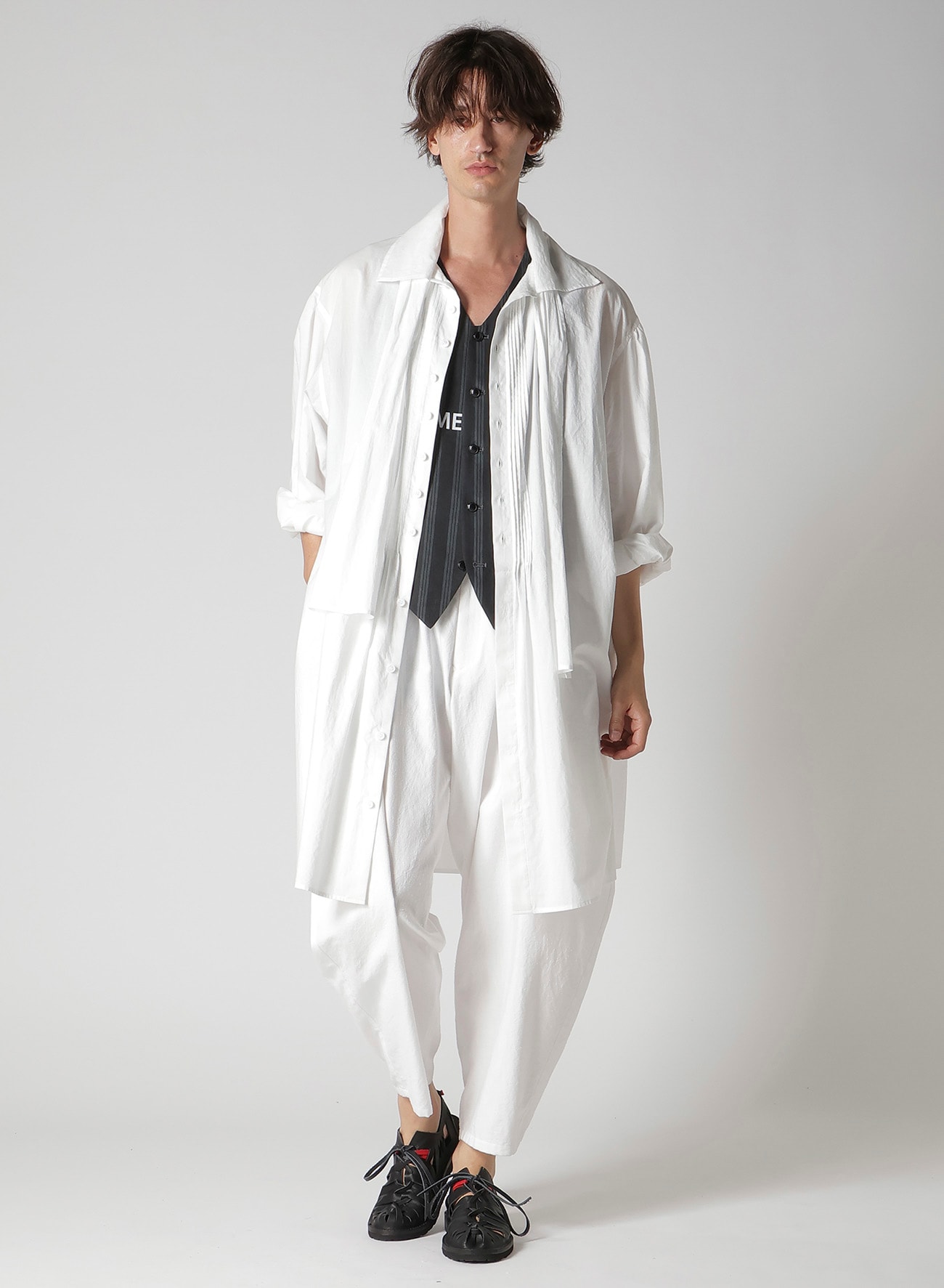 PIGMENT DYED STRIPE COTTON VEST