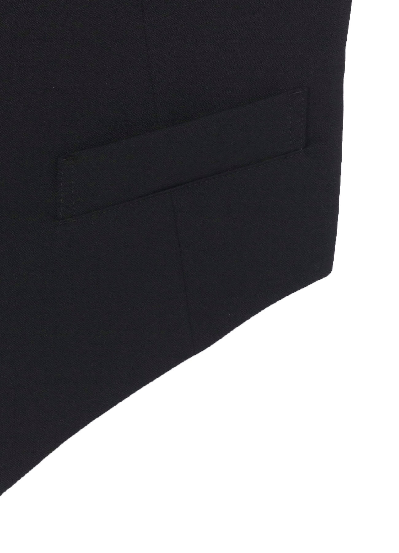 WOOL GABARDINE STAND COLLAR VEST