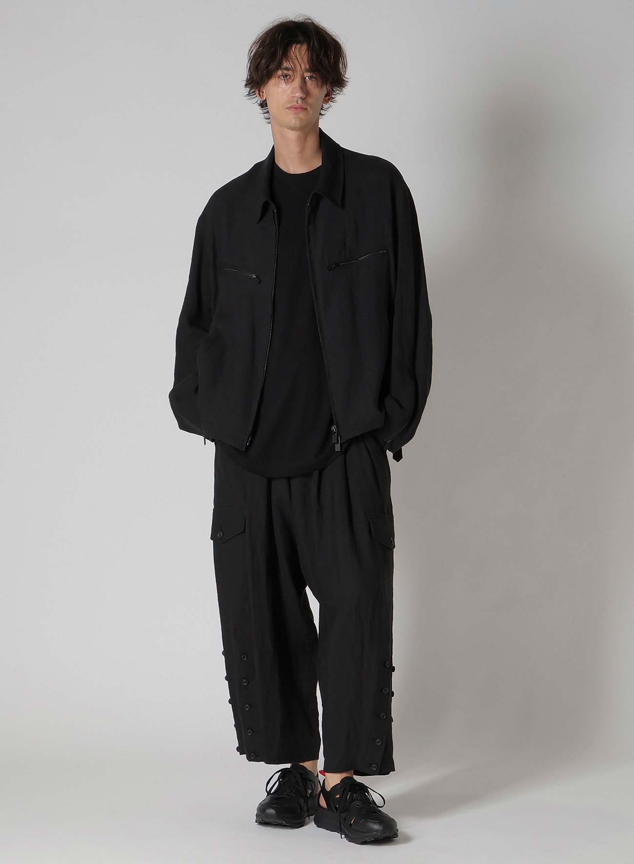 LINEN CLOTH ZIPPER BLOUSON