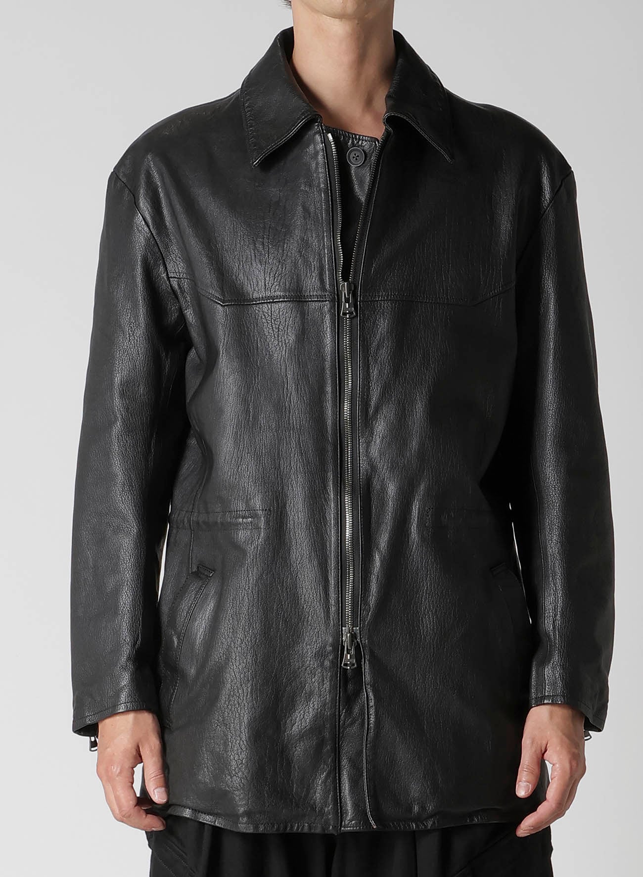 BL GOAT TANNIN WAIST STRING BLOUSON