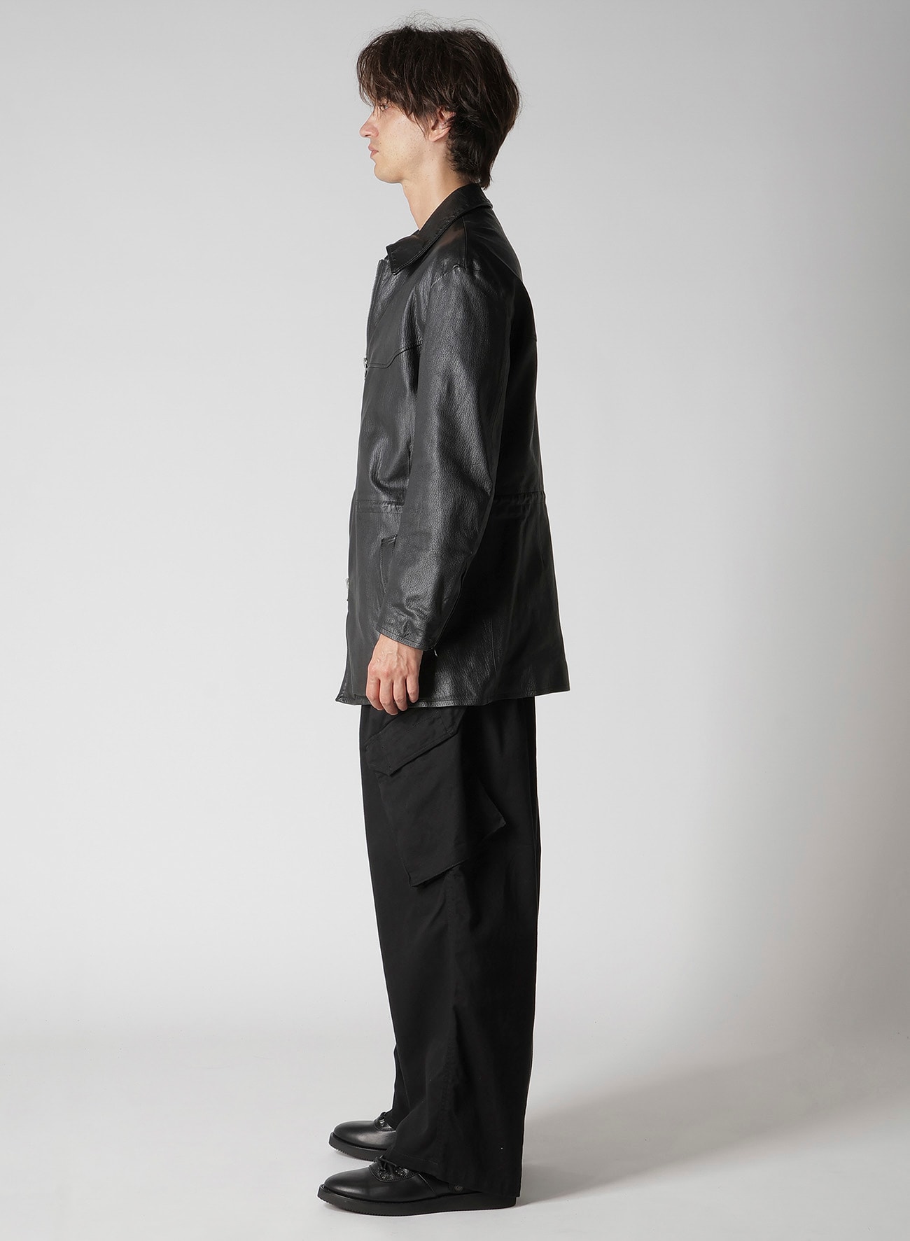 BL GOAT TANNIN WAIST STRING BLOUSON