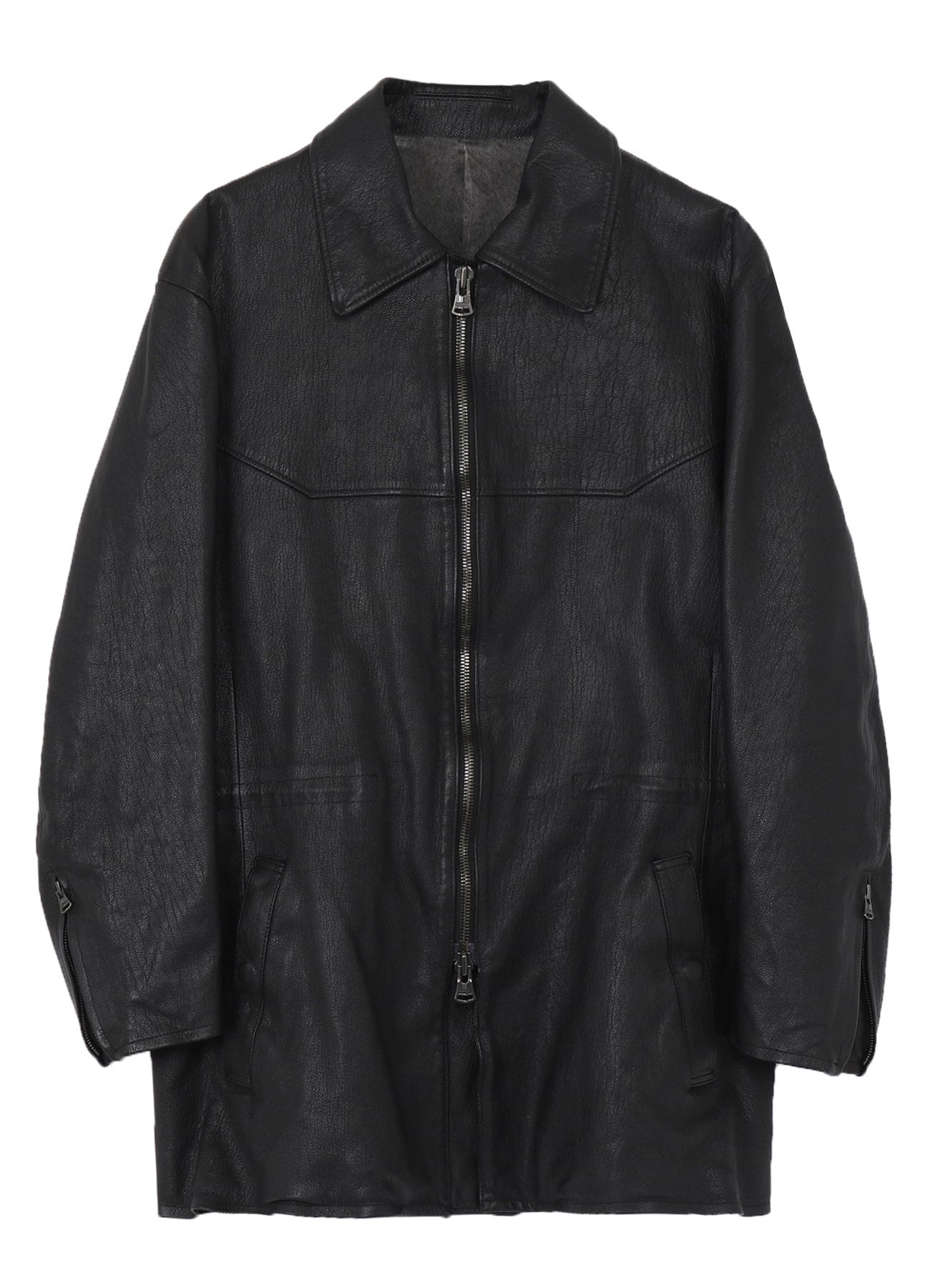 BL GOAT TANNIN WAIST STRING BLOUSON