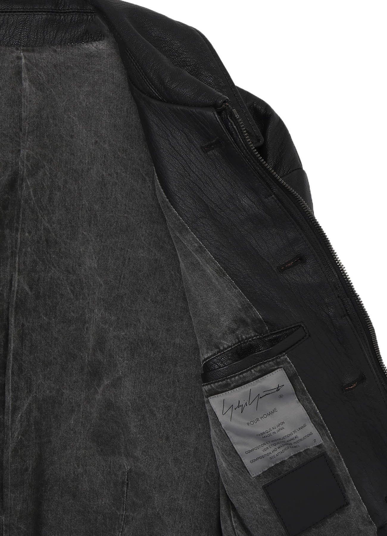 BL GOAT TANNIN WAIST STRING BLOUSON