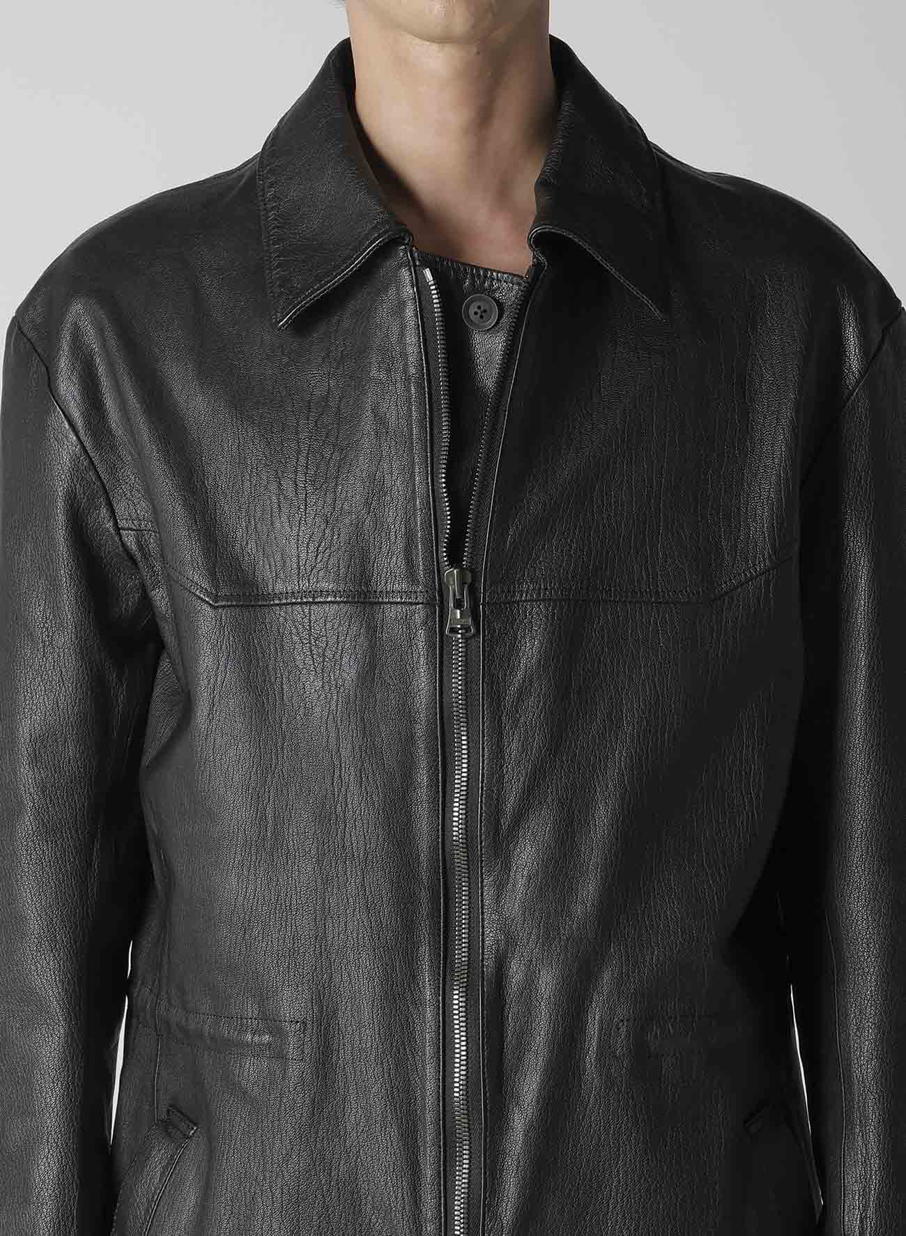 BL GOAT TANNIN WAIST STRING BLOUSON