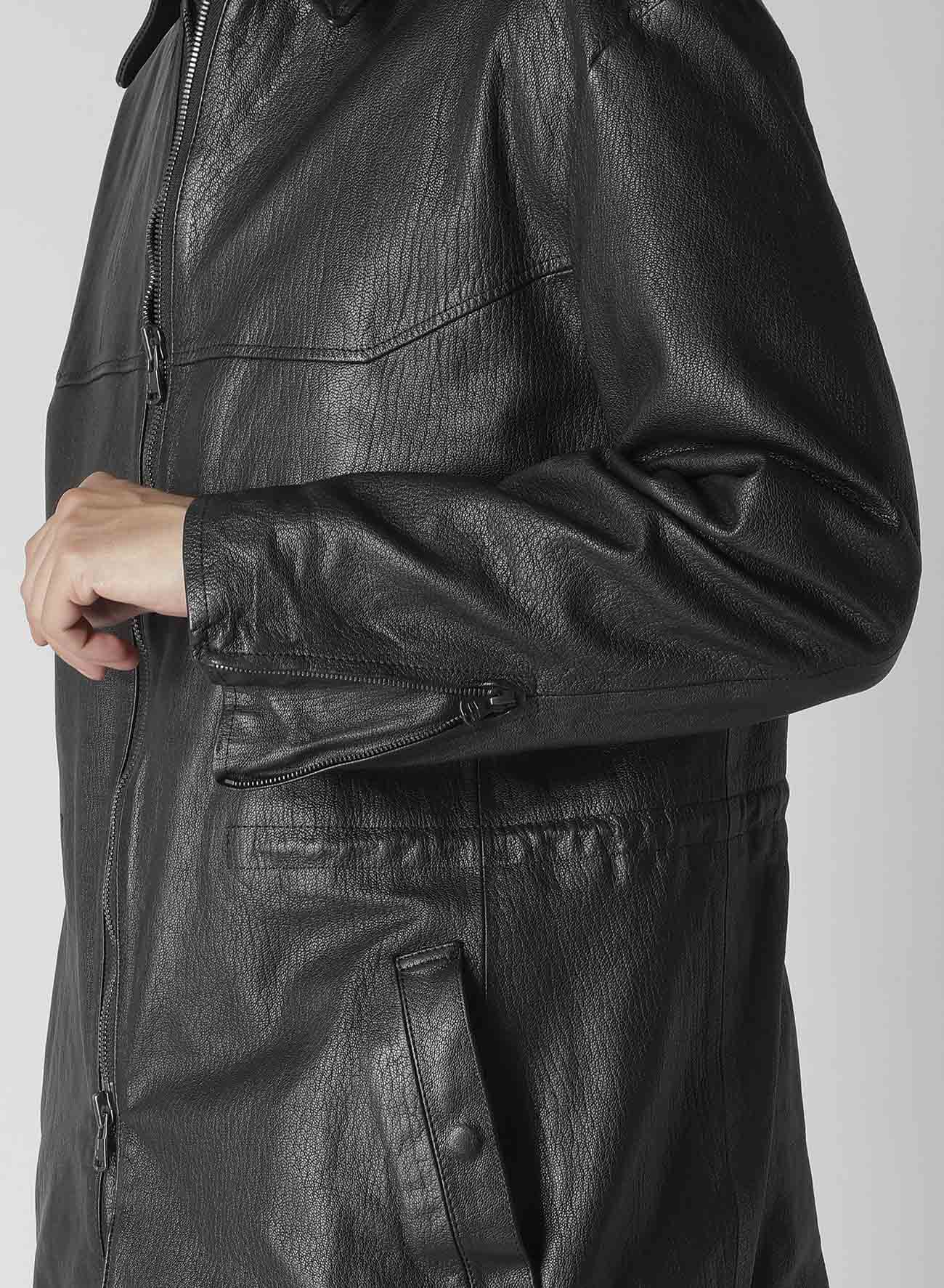 BL GOAT TANNIN WAIST STRING BLOUSON