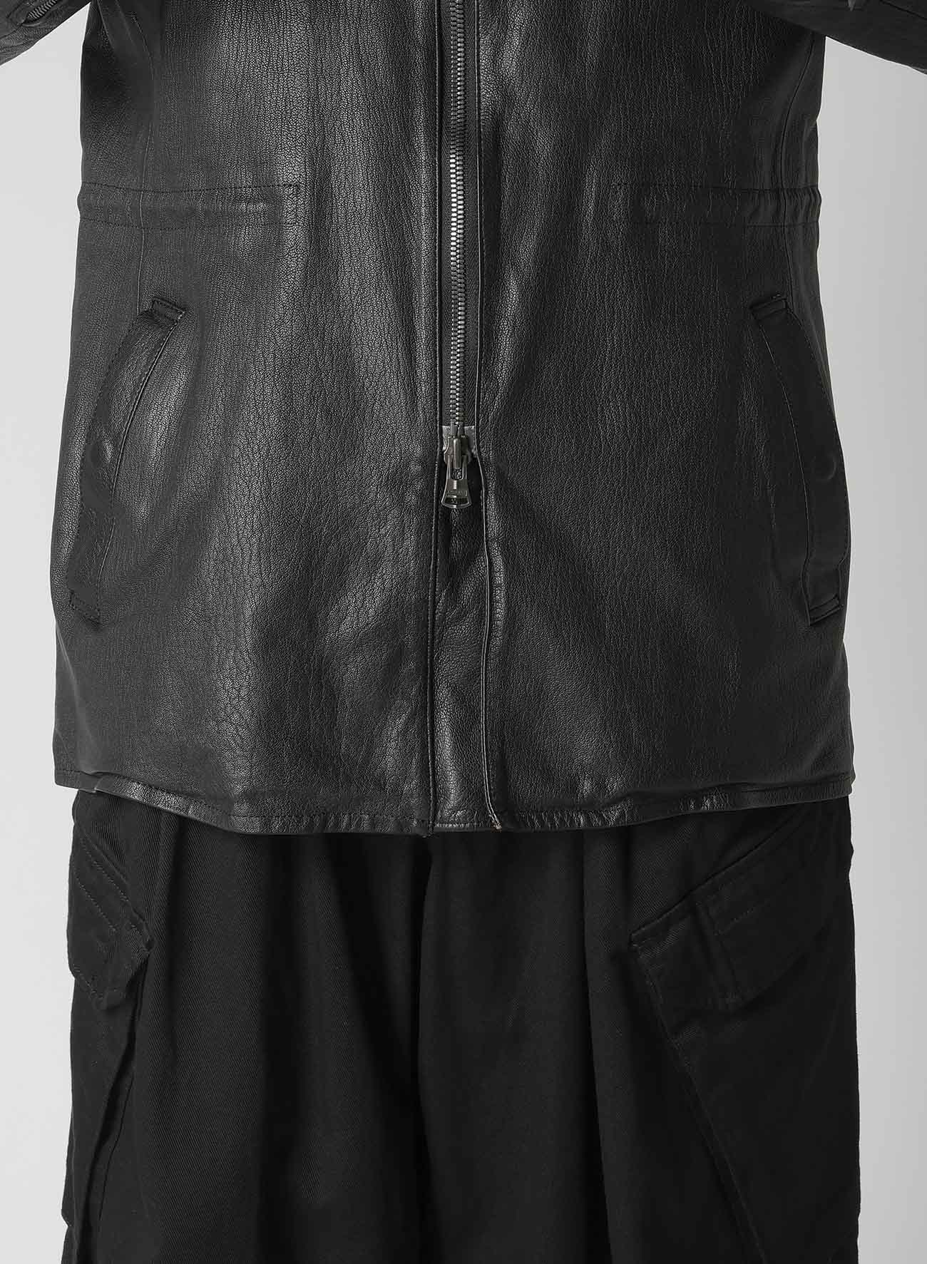 BL GOAT TANNIN WAIST STRING BLOUSON