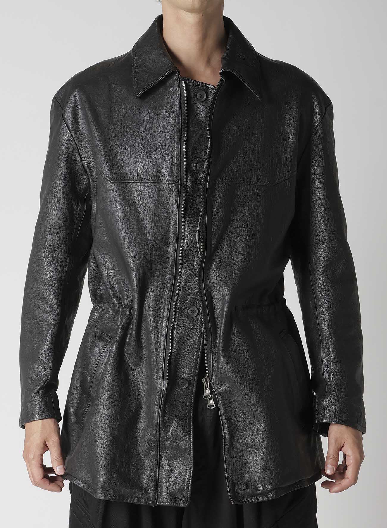 BL GOAT TANNIN WAIST STRING BLOUSON