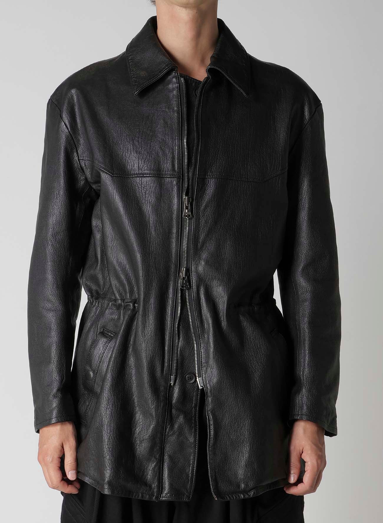 BL GOAT TANNIN WAIST STRING BLOUSON