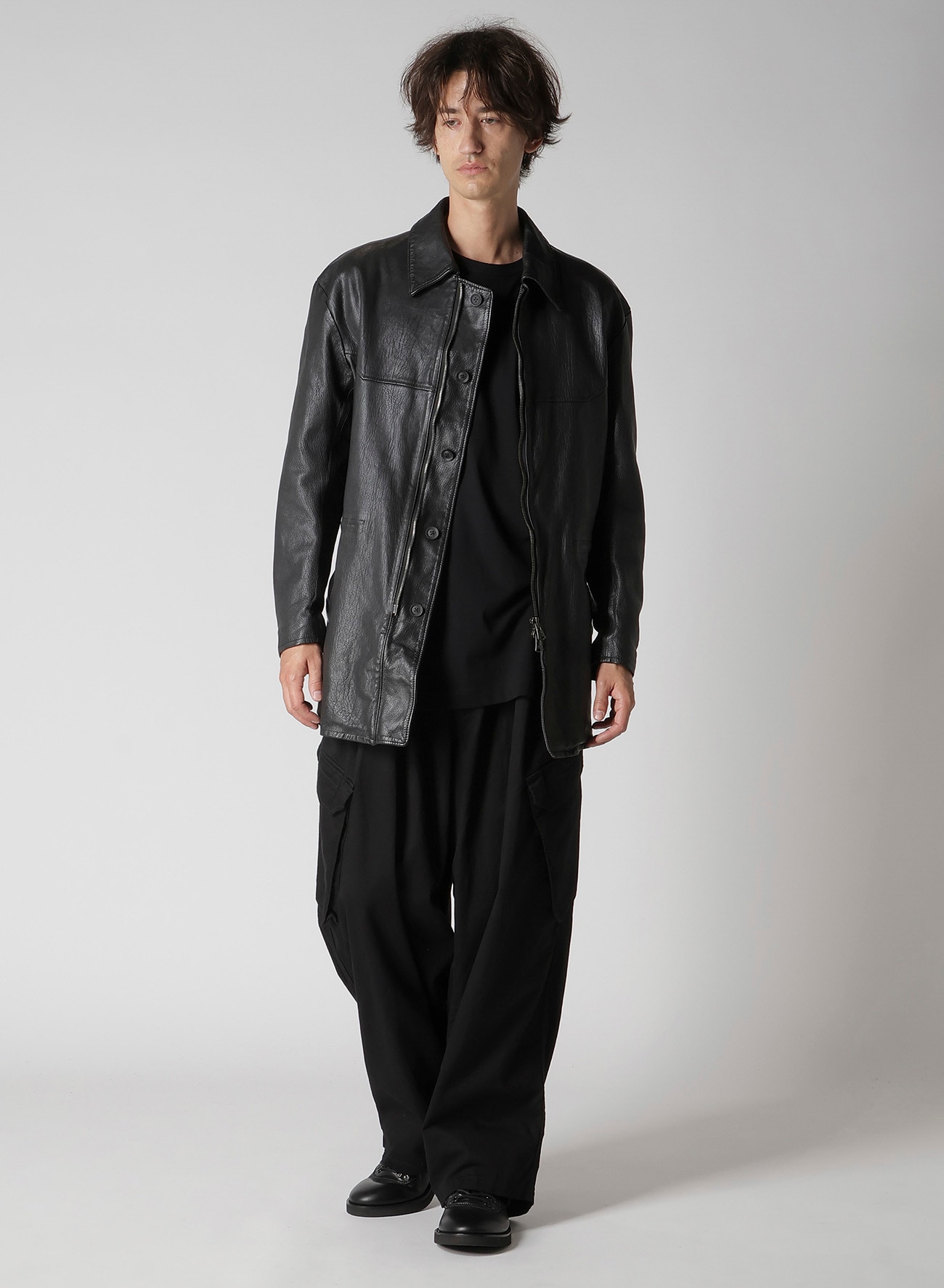 BL GOAT TANNIN WAIST STRING BLOUSON