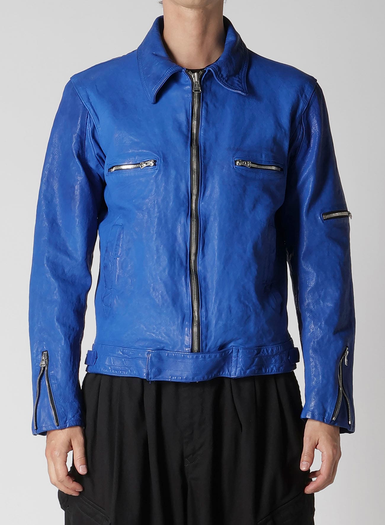BL/ JAPAN CALF SKIN GARMENT DYED SINGLE RIDERS