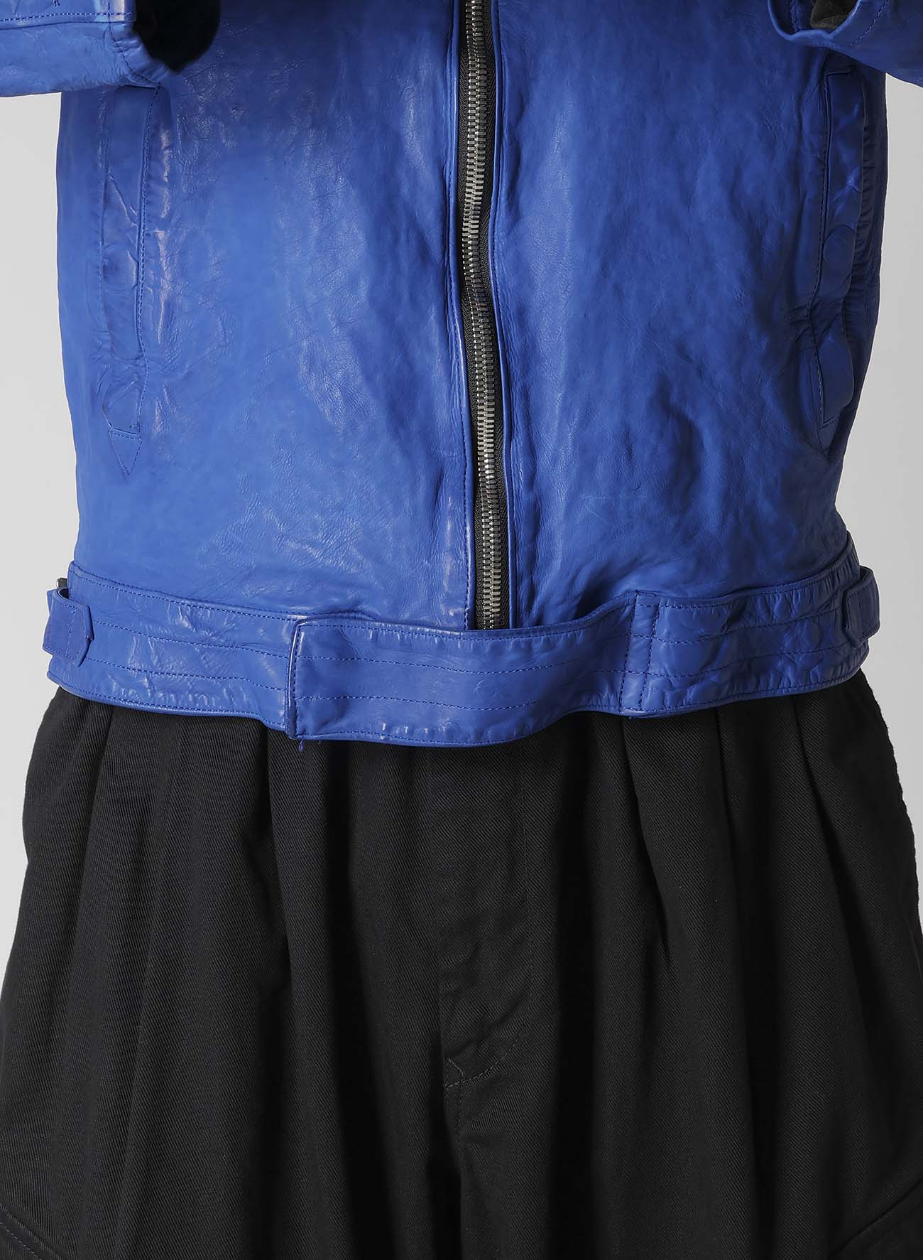 BL/ JAPAN CALF SKIN GARMENT DYED SINGLE RIDERS