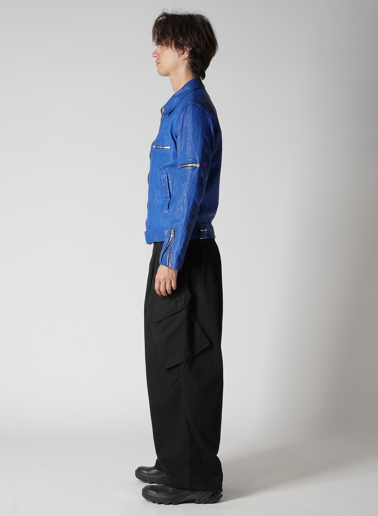 BL/ JAPAN CALF SKIN GARMENT DYED SINGLE RIDERS