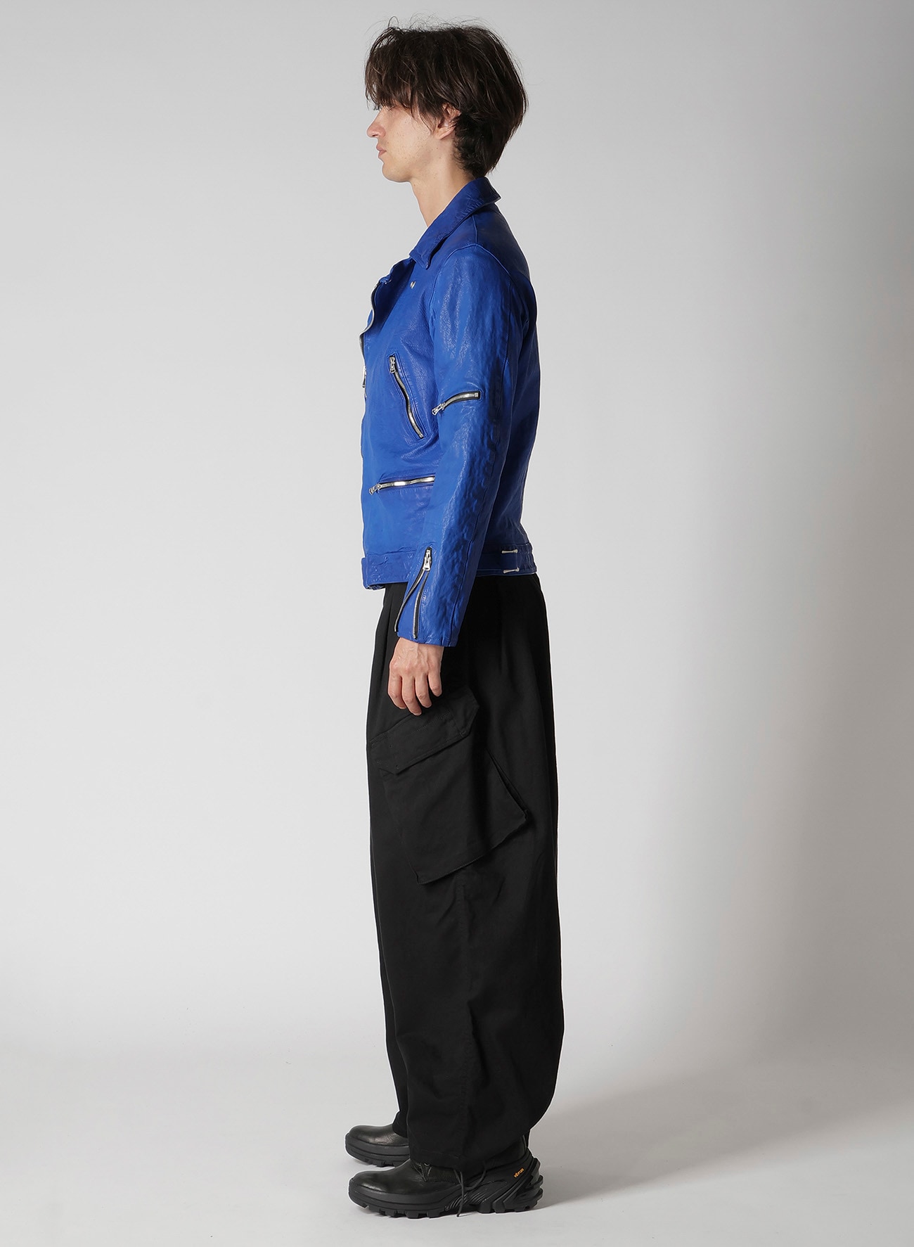 BL/ JAPAN CALF SKIN GARMENT DYED DOUBLE RIDERS