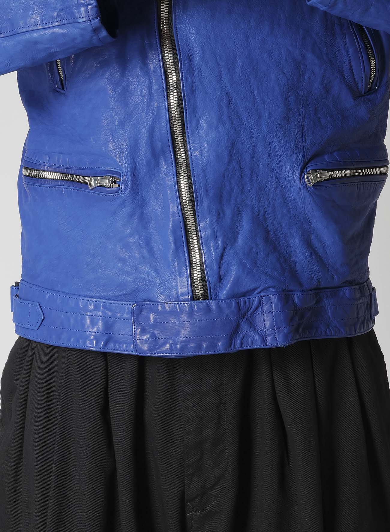 BL/ JAPAN CALF SKIN GARMENT DYED DOUBLE RIDERS