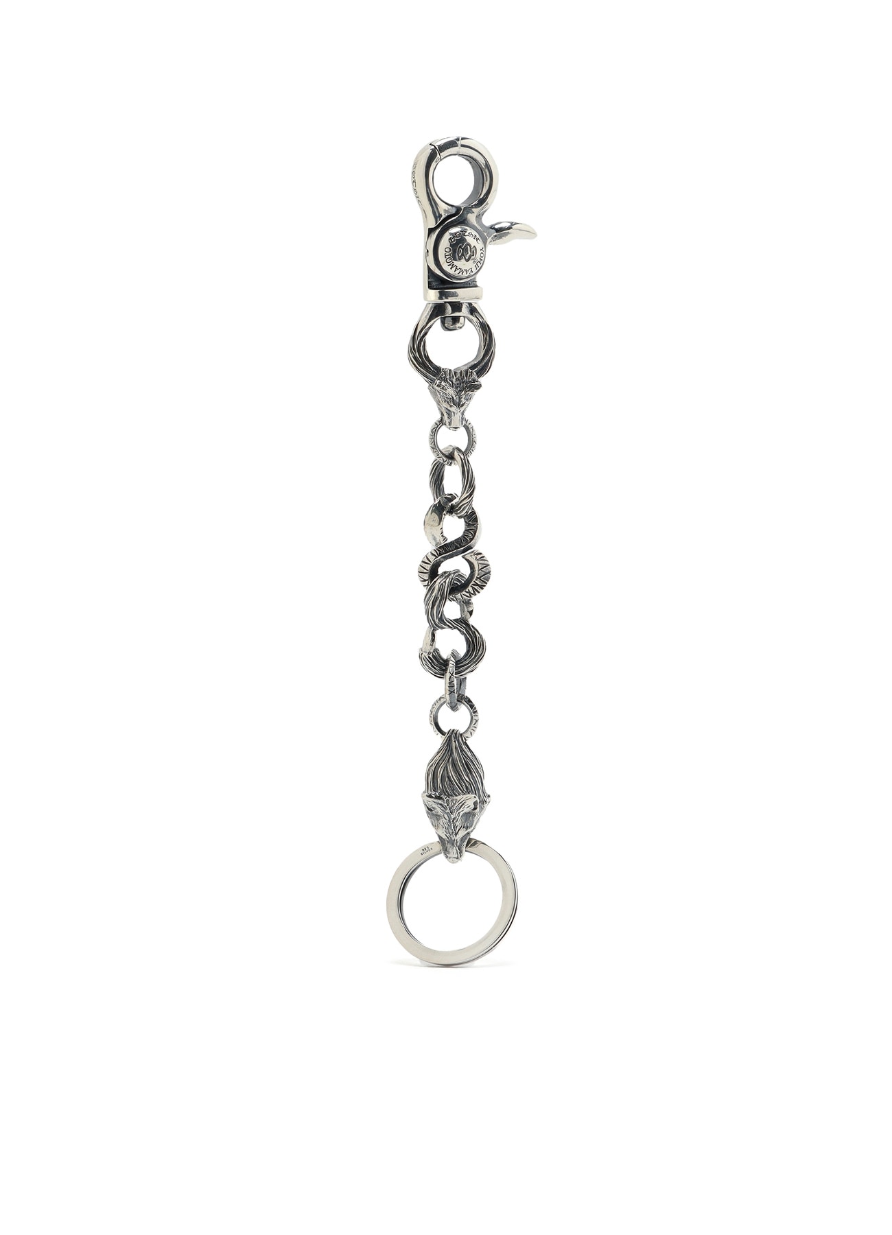 SILVER 950 WOLF KEYCHAIN
