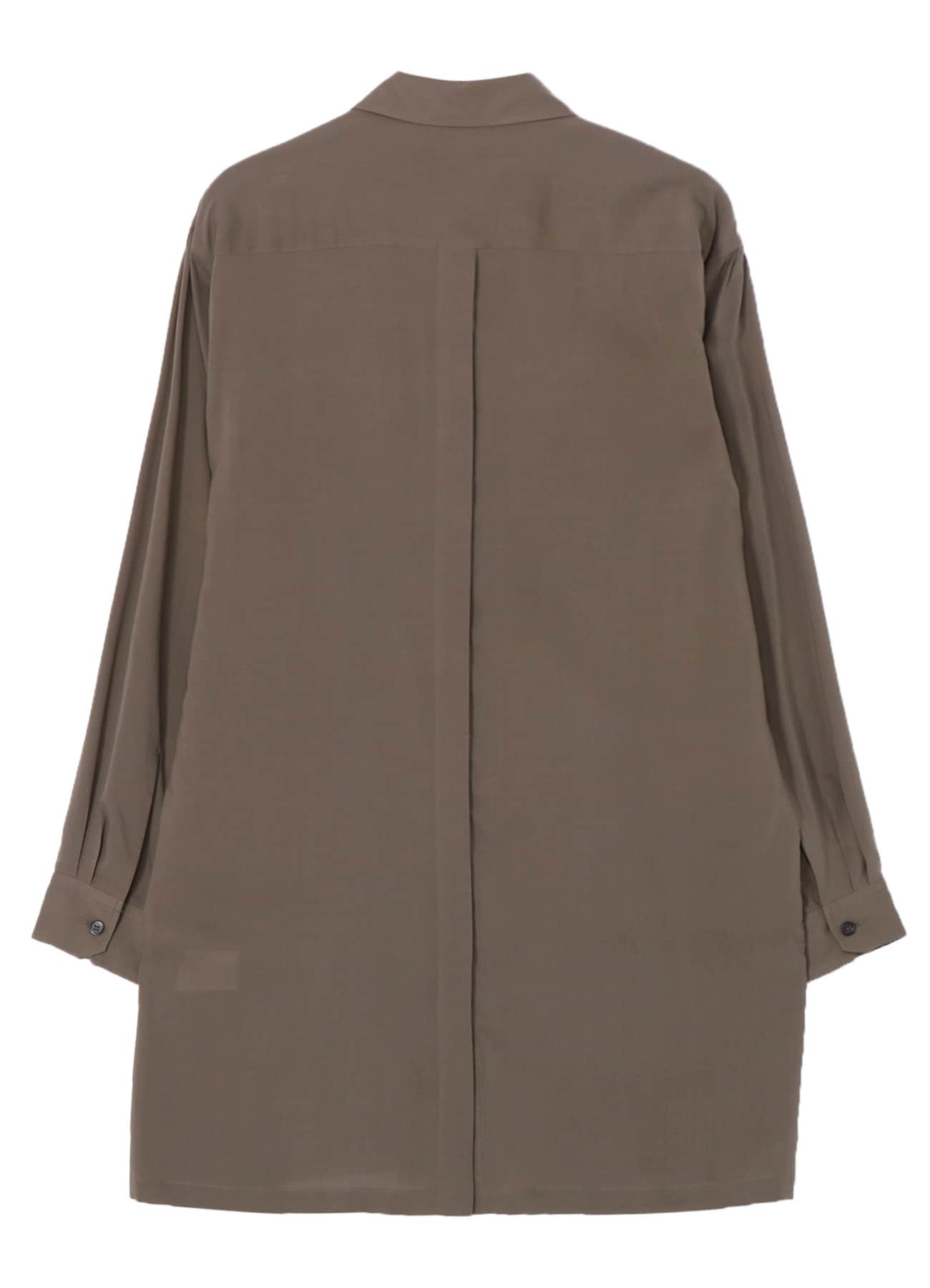 CELLLOSE LAWN BACK OPEN GATHER SLEEVE BLOUSE