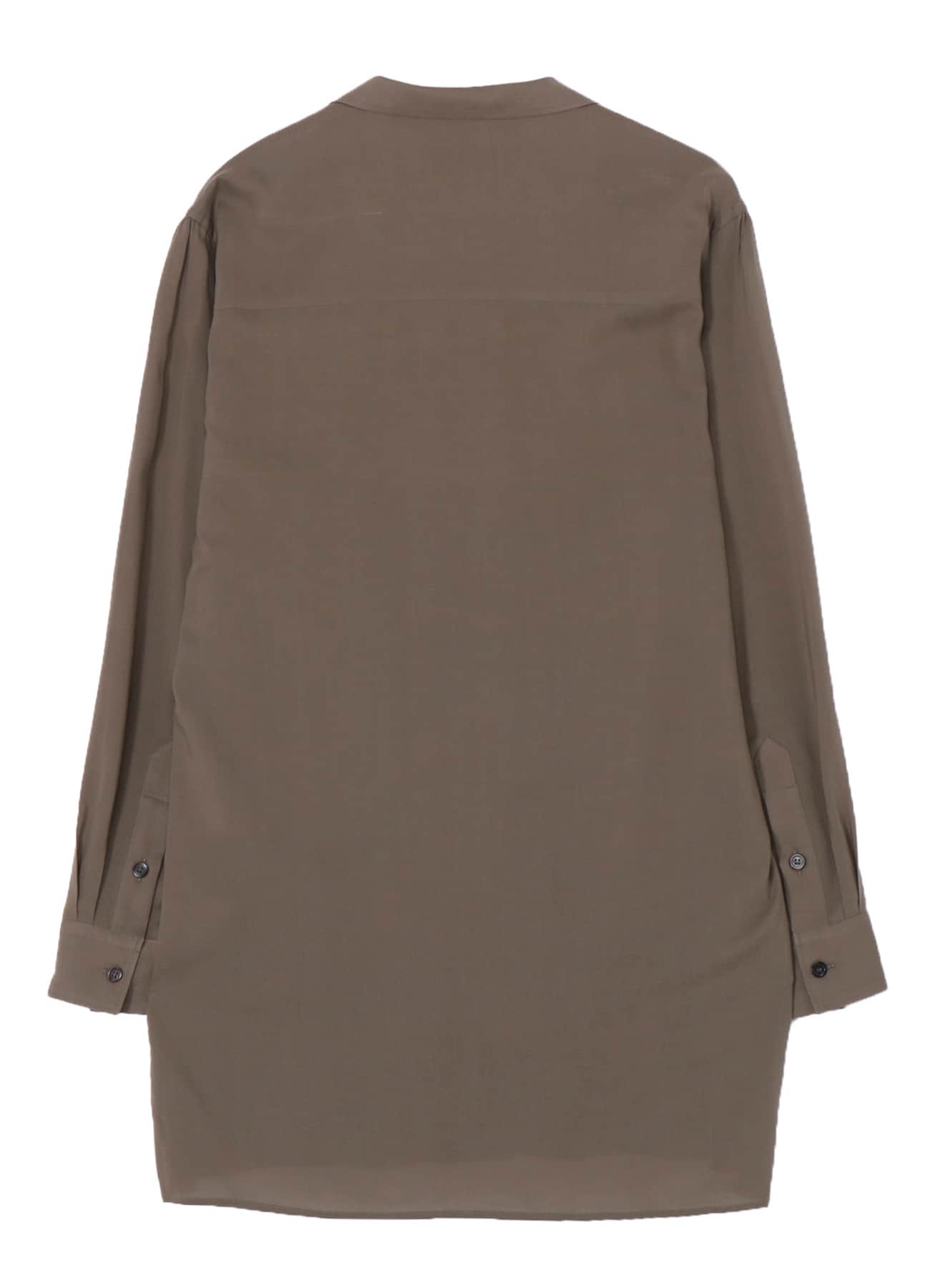 CELLLOSE LAWN OPEN COLLAR BLOUSE