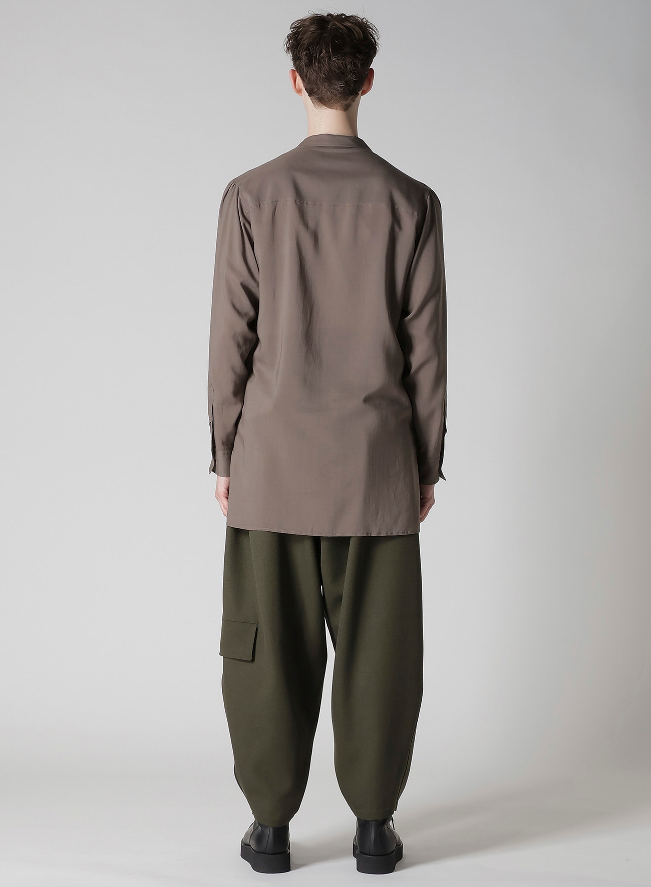 CELLLOSE LAWN OPEN COLLAR BLOUSE