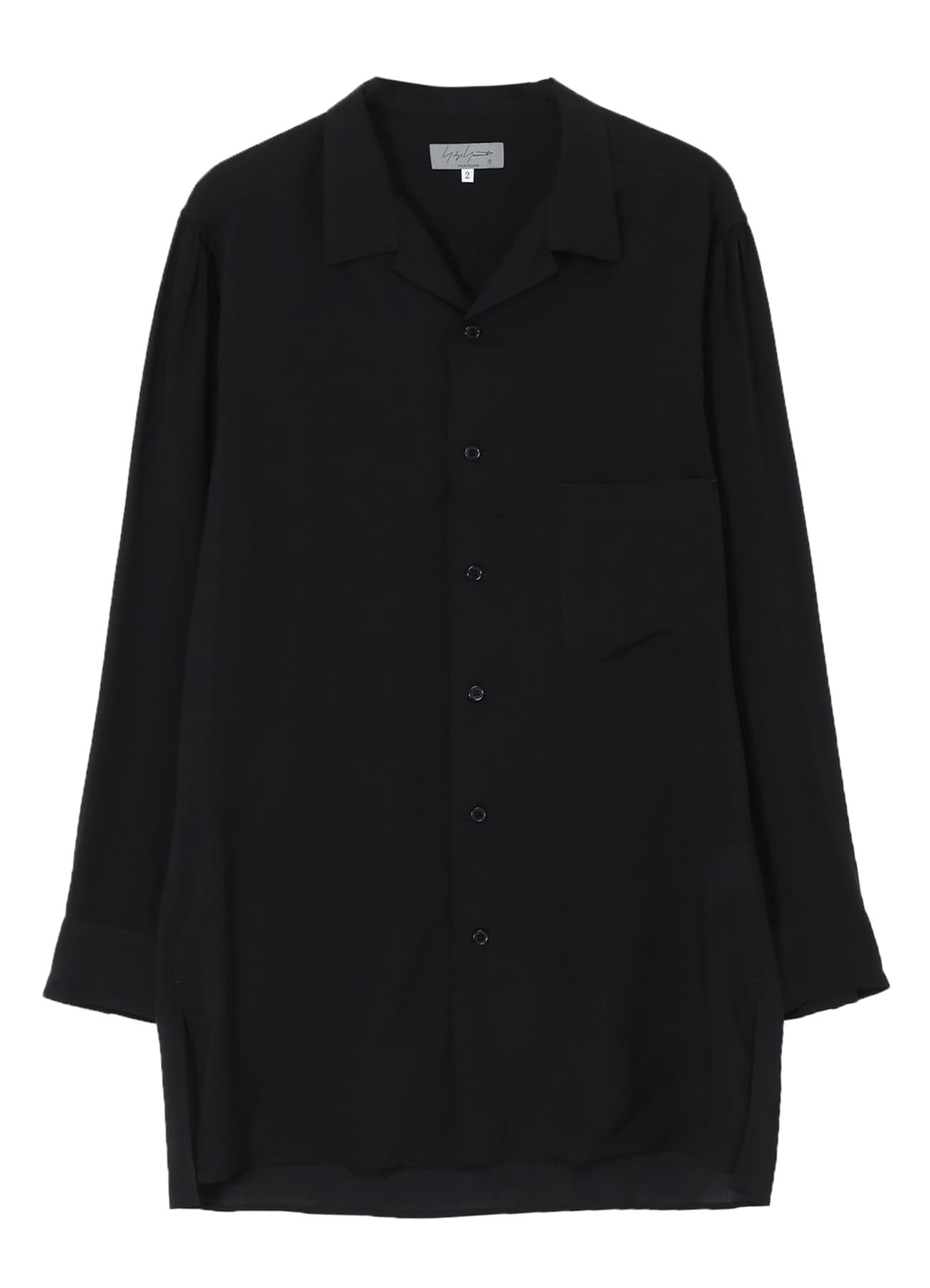 CELLLOSE LAWN OPEN COLLAR BLOUSE