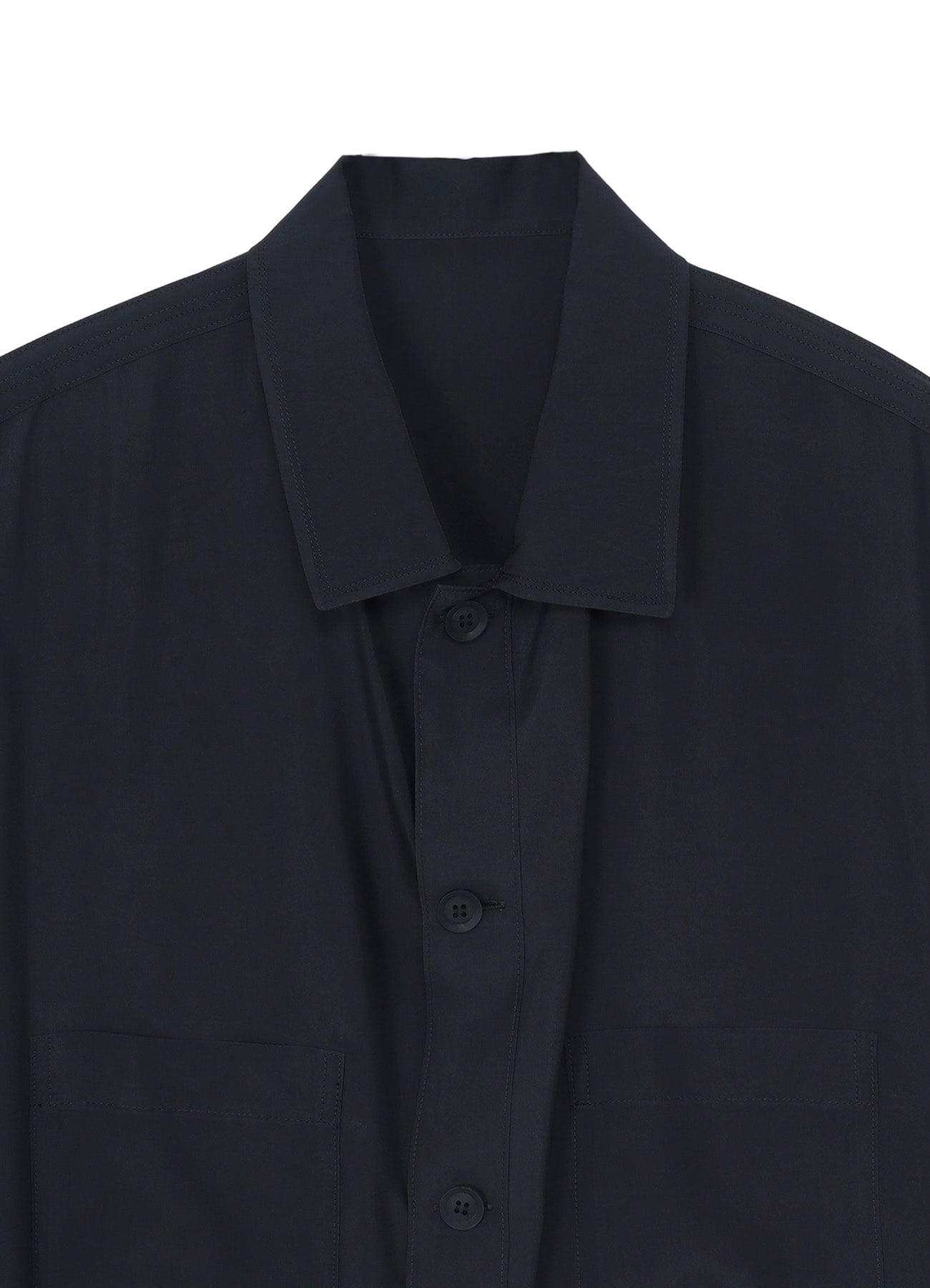 Cu TAFFETA OPEN COLLAR SHOULDER PL BLOUSE