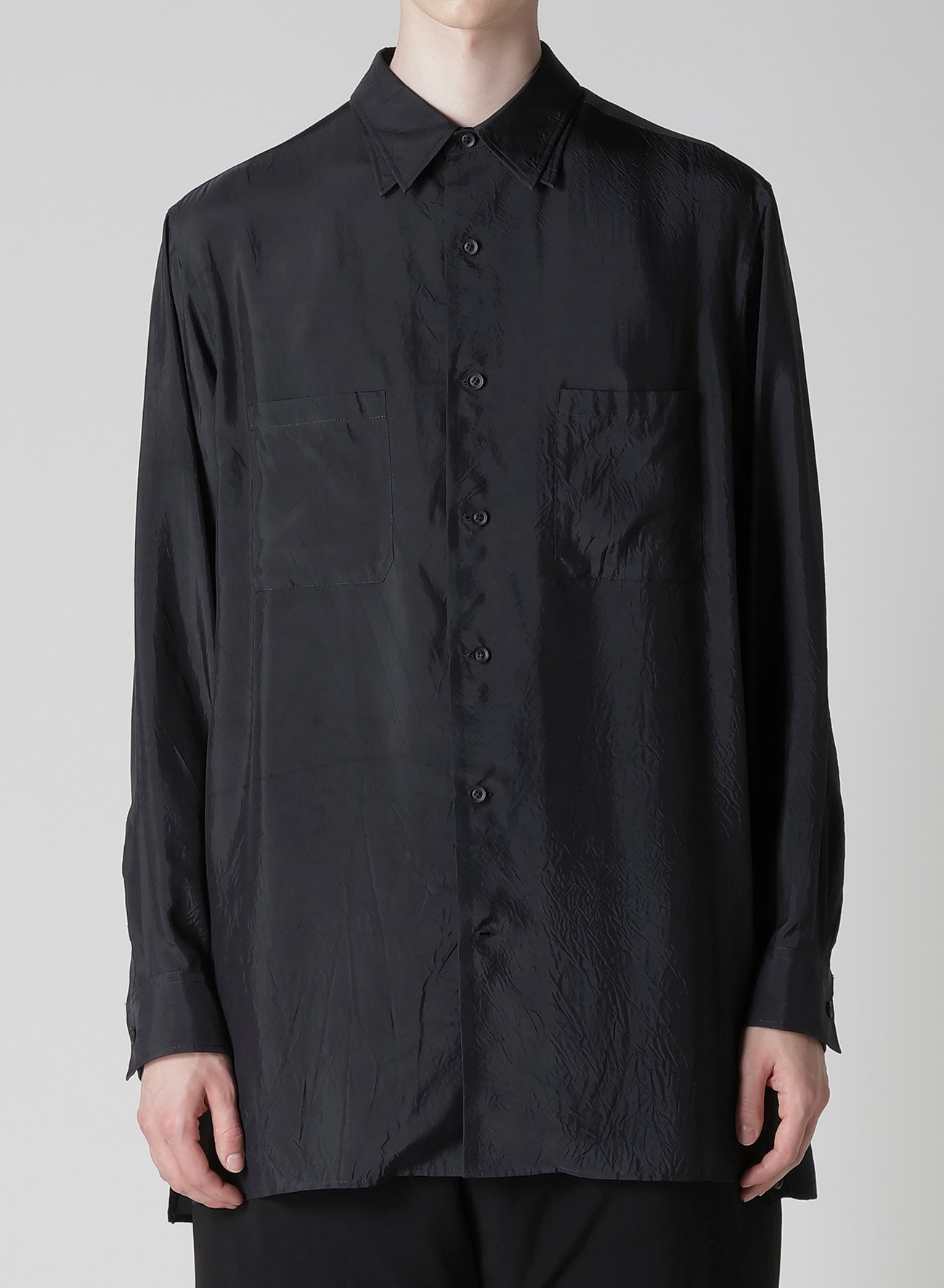 Cu TAFFETA 2 COLLAR BIG STANDARD SHIRT