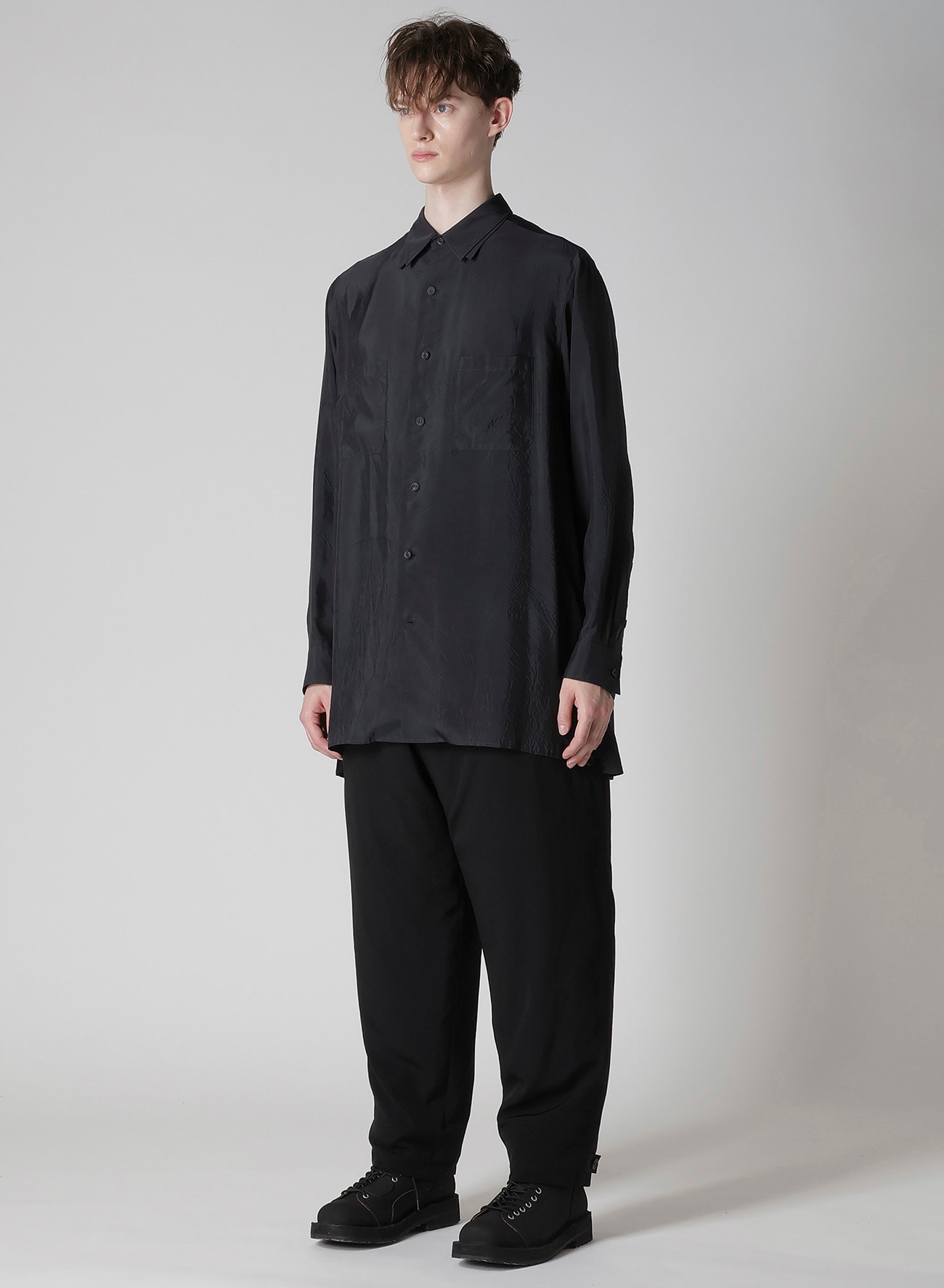 Cu TAFFETA 2 COLLAR BIG STANDARD SHIRT