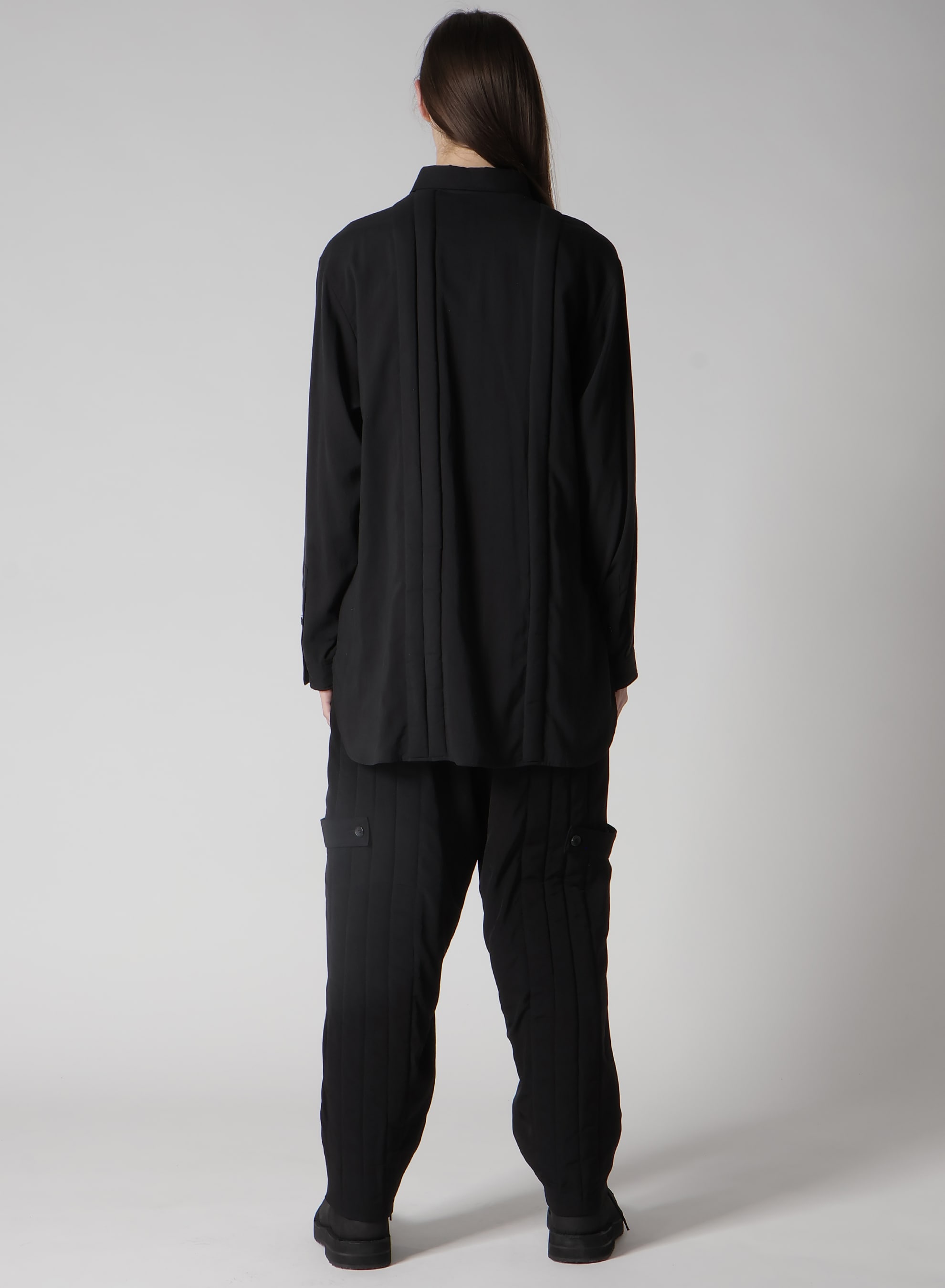 CELLULOSE LAWN DOUBLE PLACKET PADDED BLOUSE