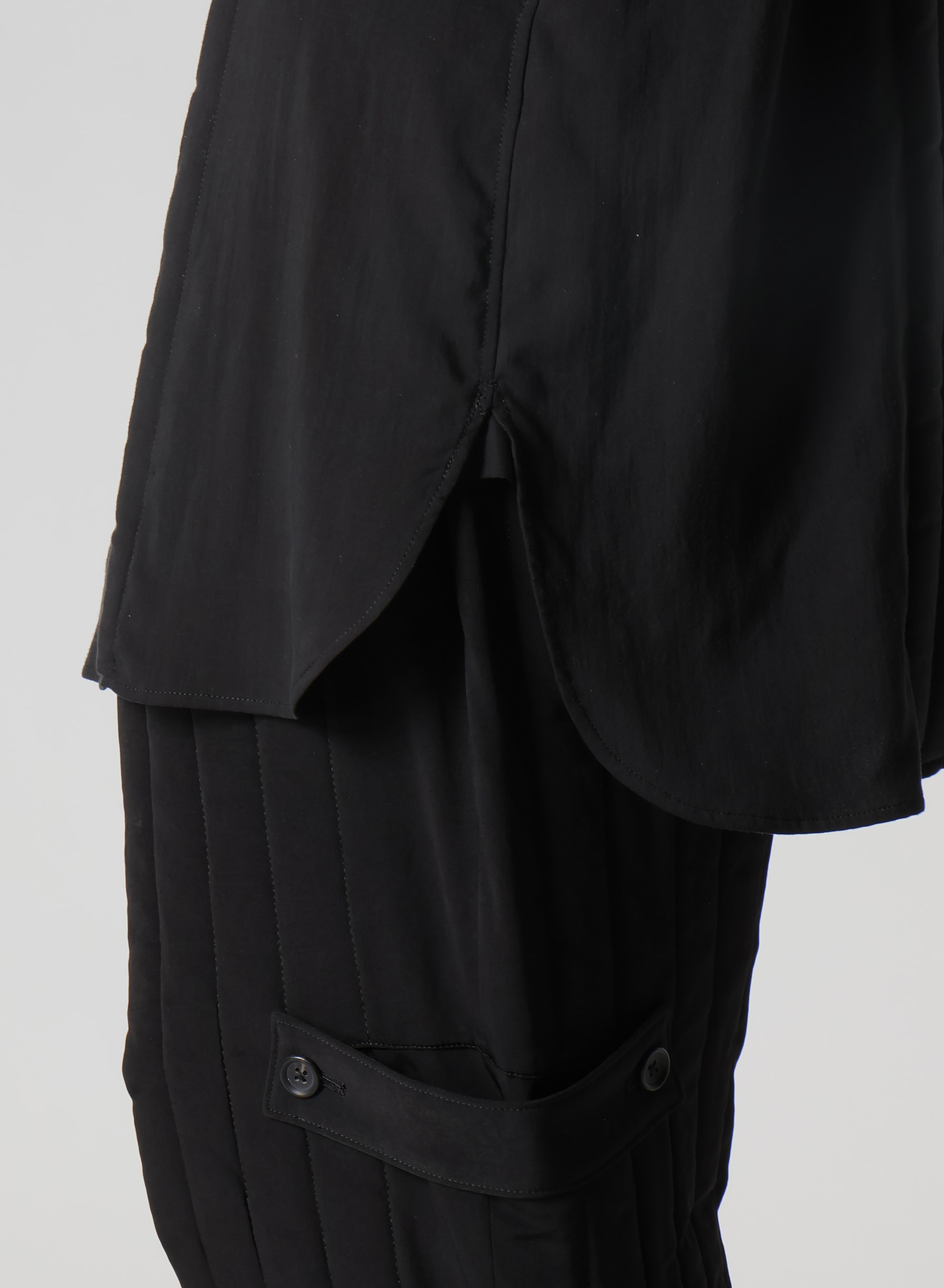 CELLULOSE LAWN DOUBLE PLACKET PADDED BLOUSE