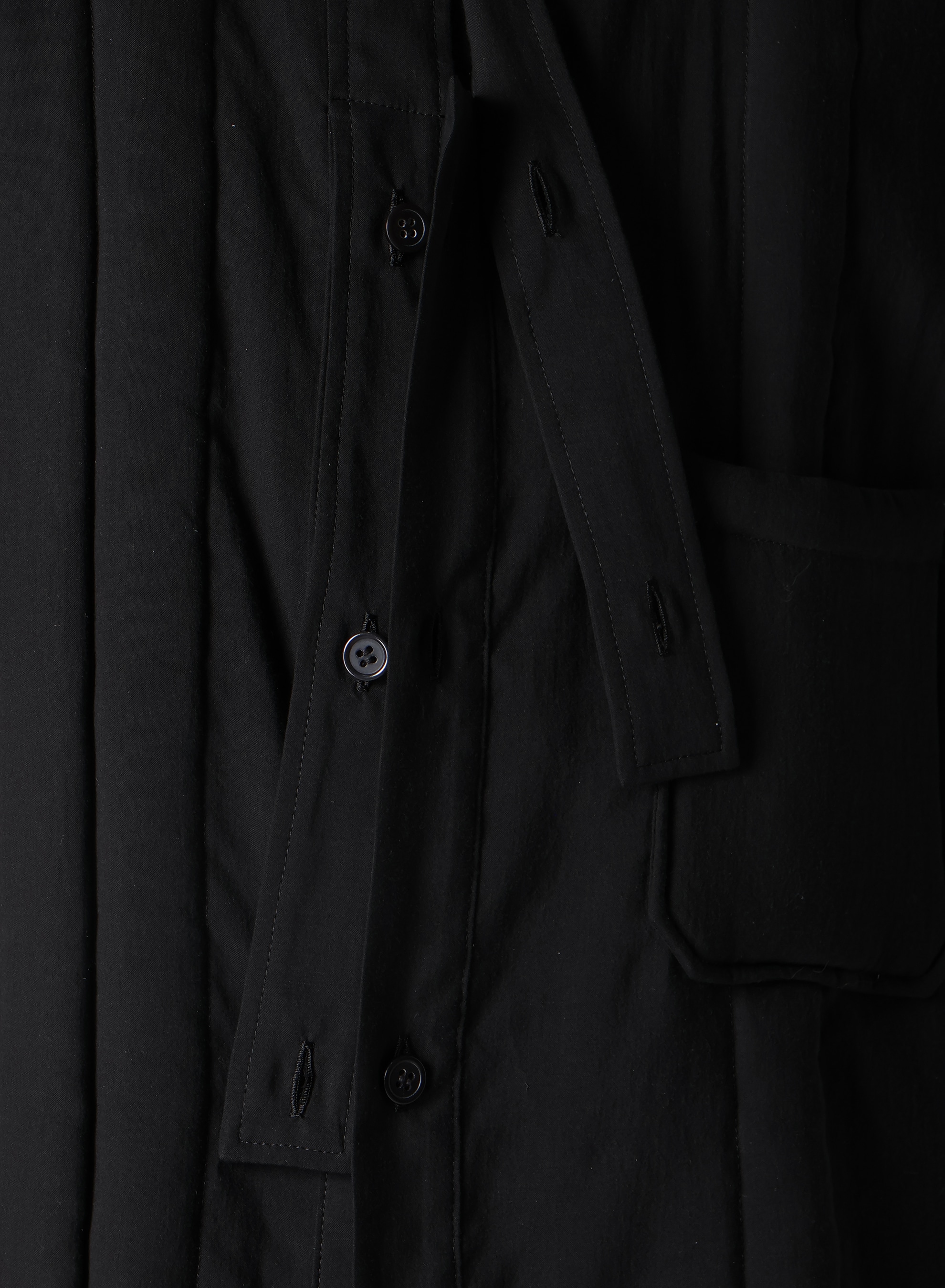 CELLULOSE LAWN DOUBLE PLACKET PADDED BLOUSE