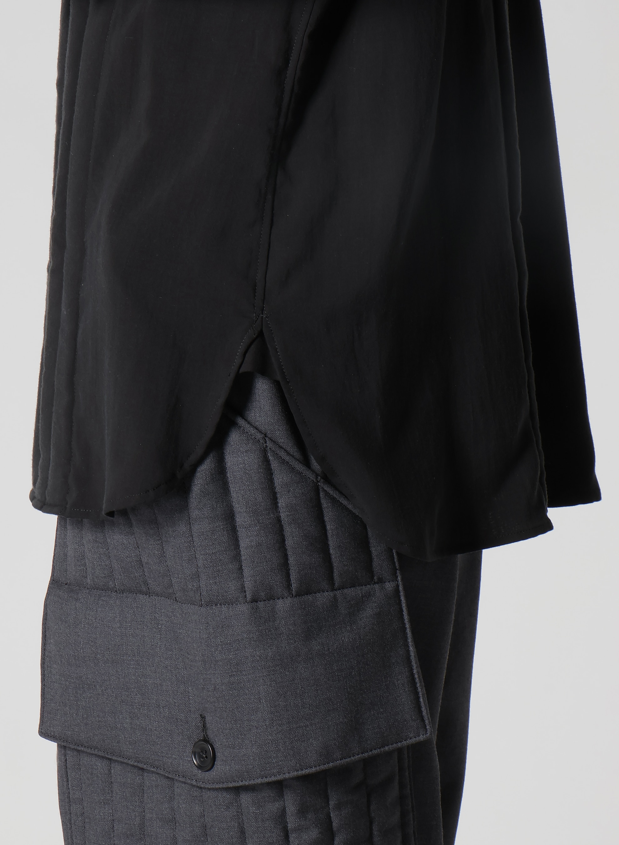 CELLULOSE LAWN TAB PADDED BLOUSE