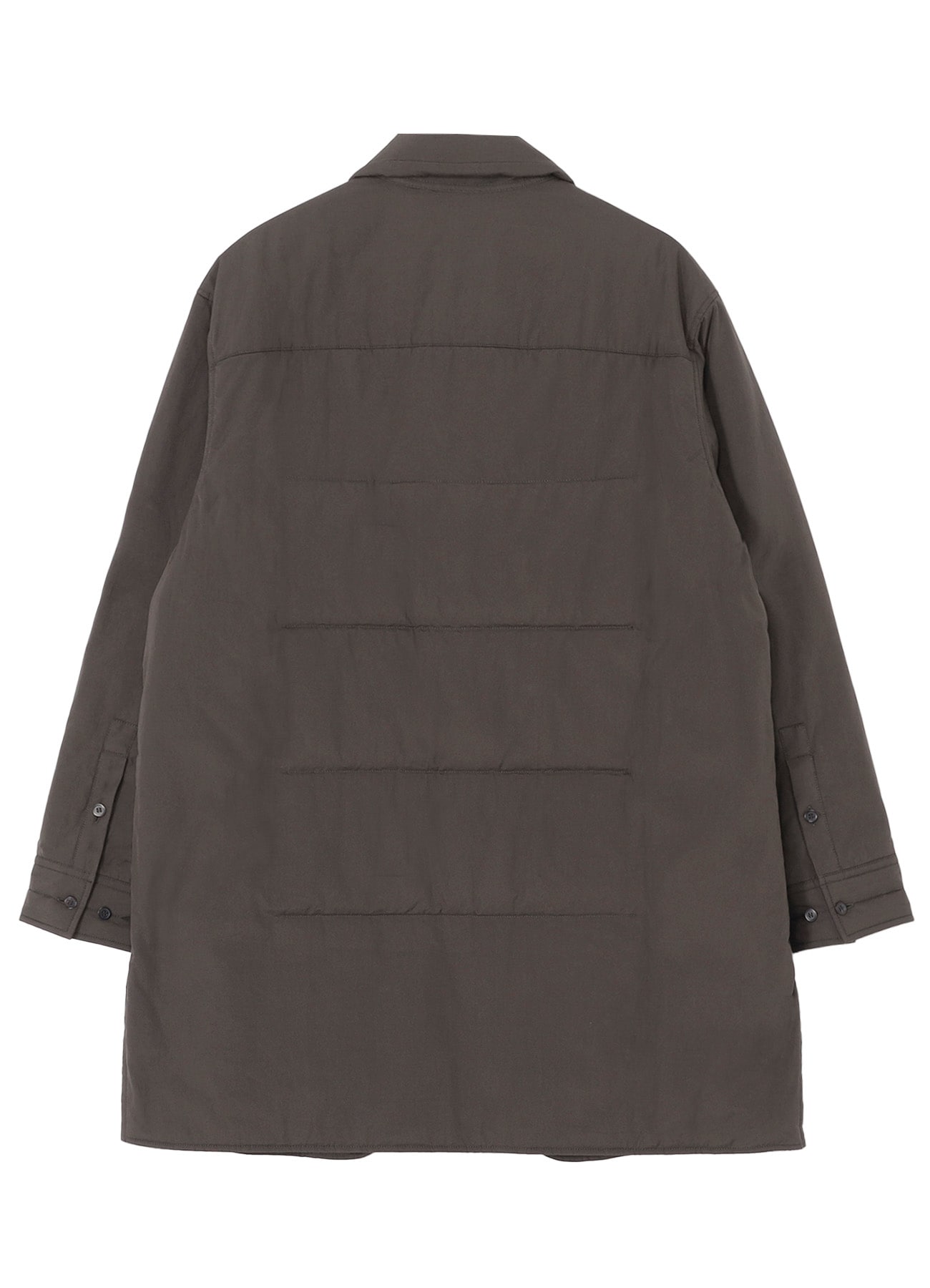GRAY BROAD GUSSET COLLAR PADDED BLOUSE