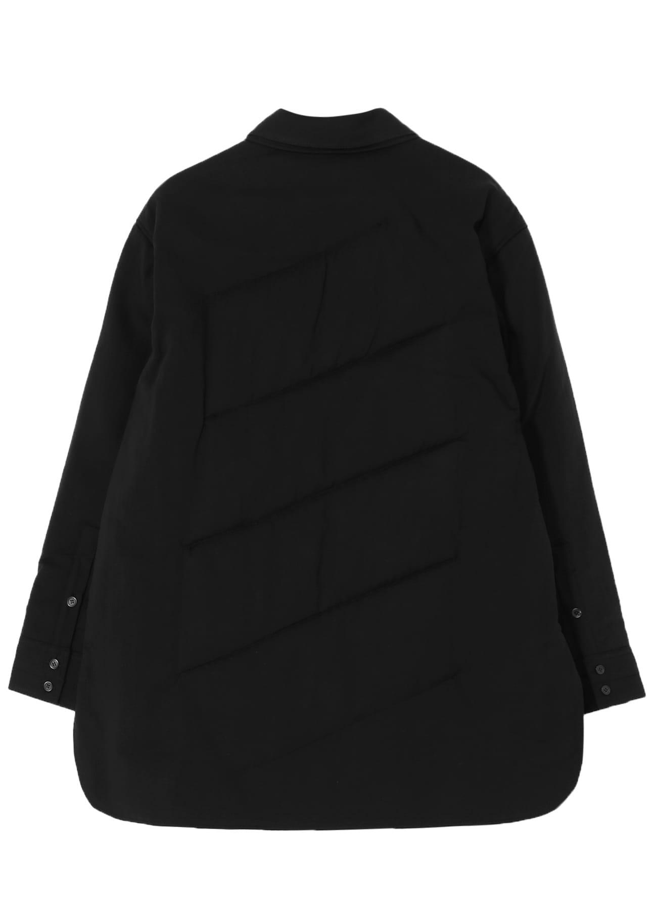 CELLULOSE LAWN 2COLLAR DIAGONAL PADDED BLOUSE