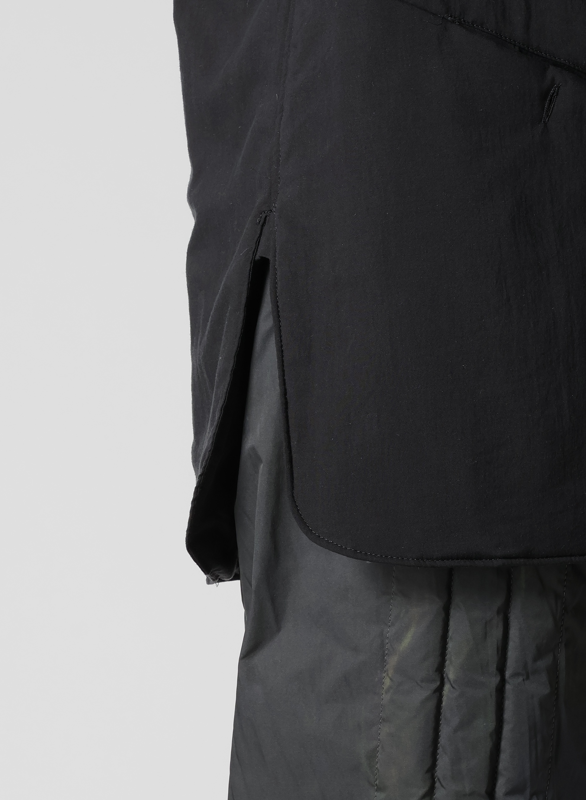 CELLULOSE LAWN 2COLLAR DIAGONAL PADDED BLOUSE