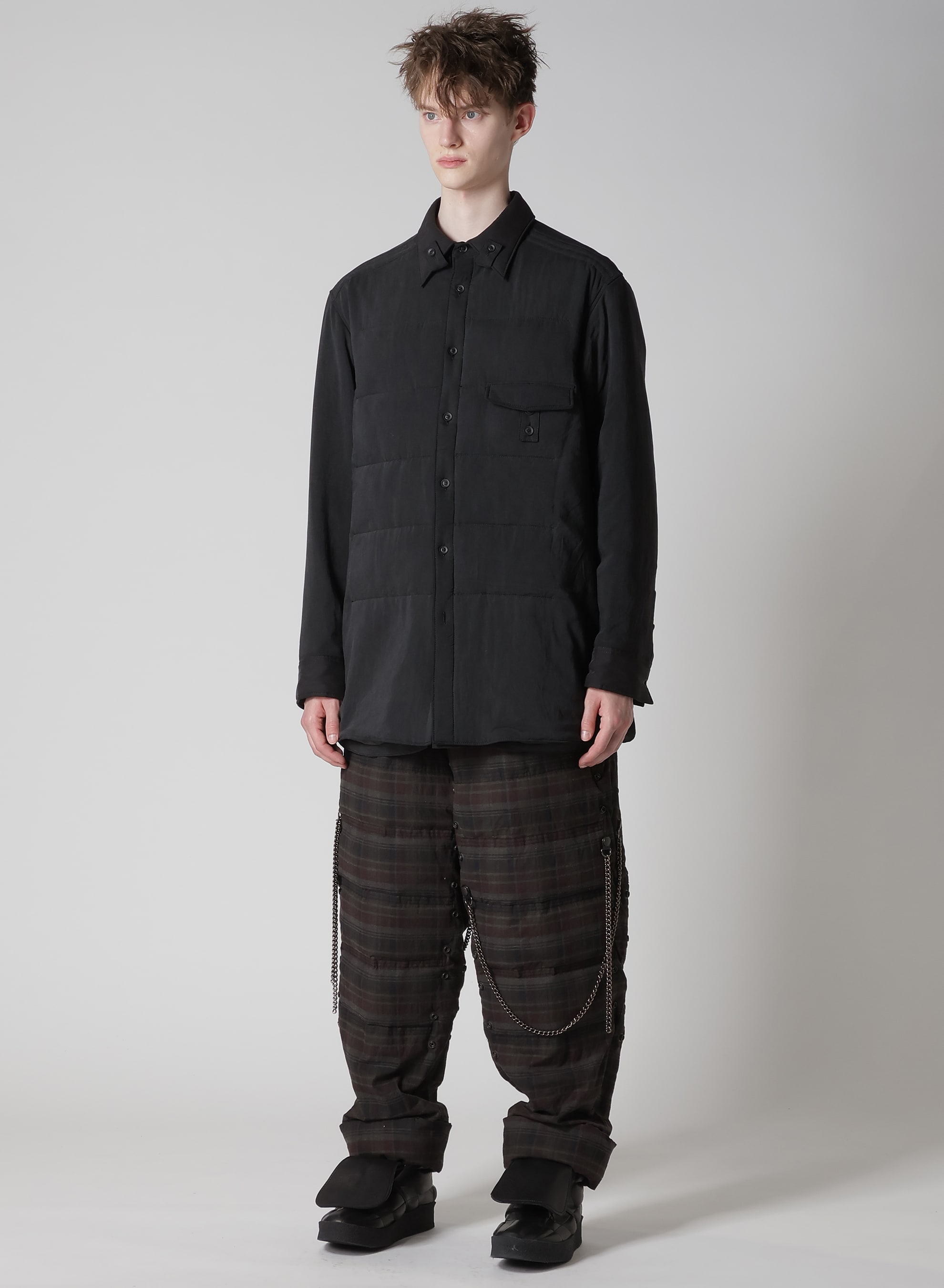 CELLULOSE OZON 2FRONT TAB DETAIL PADDED BLOUSE