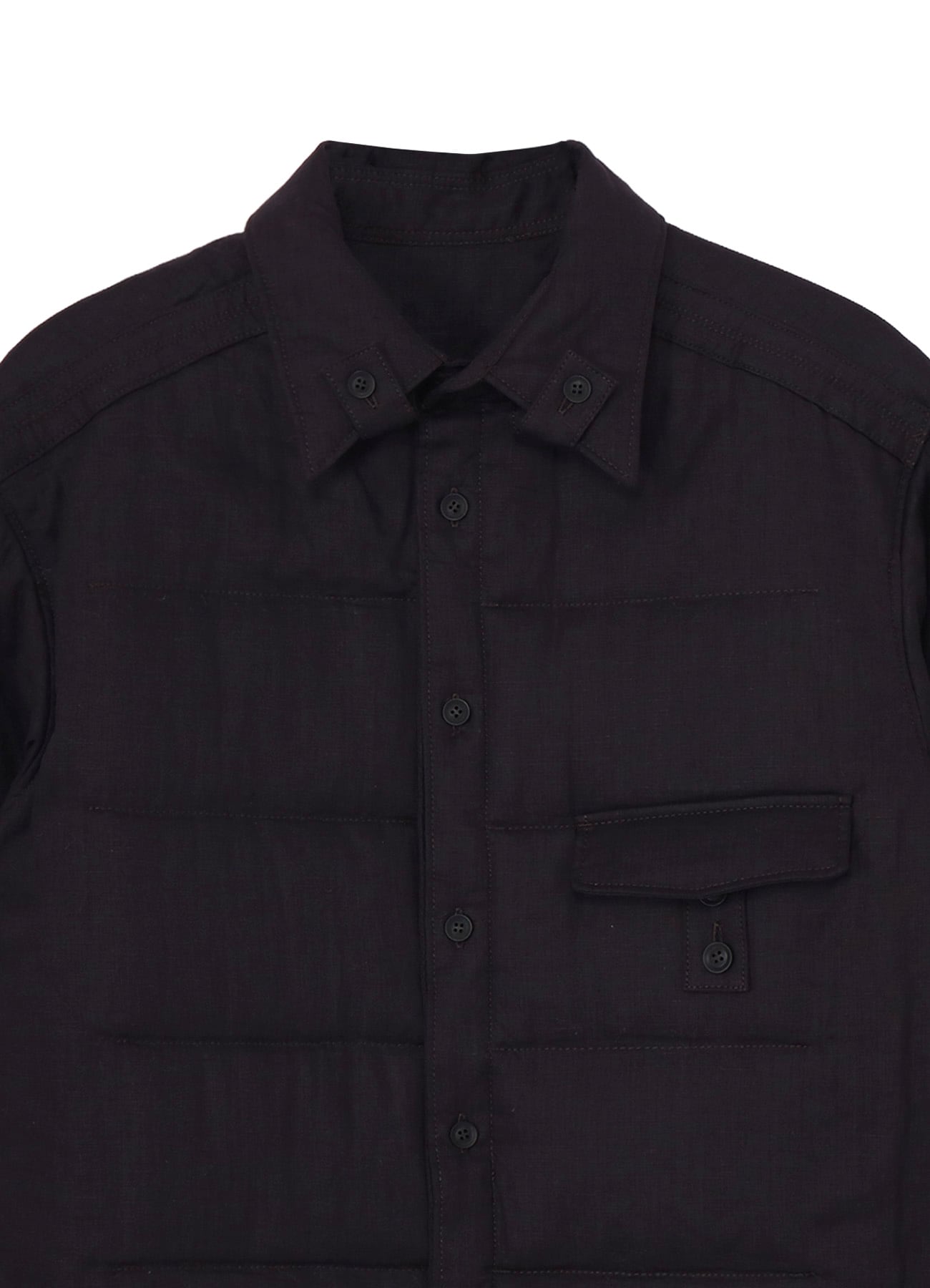LINEN LAWN FRONT TAB DETAIL PADDED BLOUSE