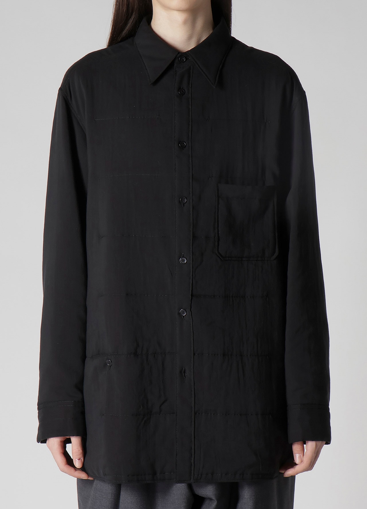 CELLULOSE LAWN PK DETAIL PADDED BLOUSE