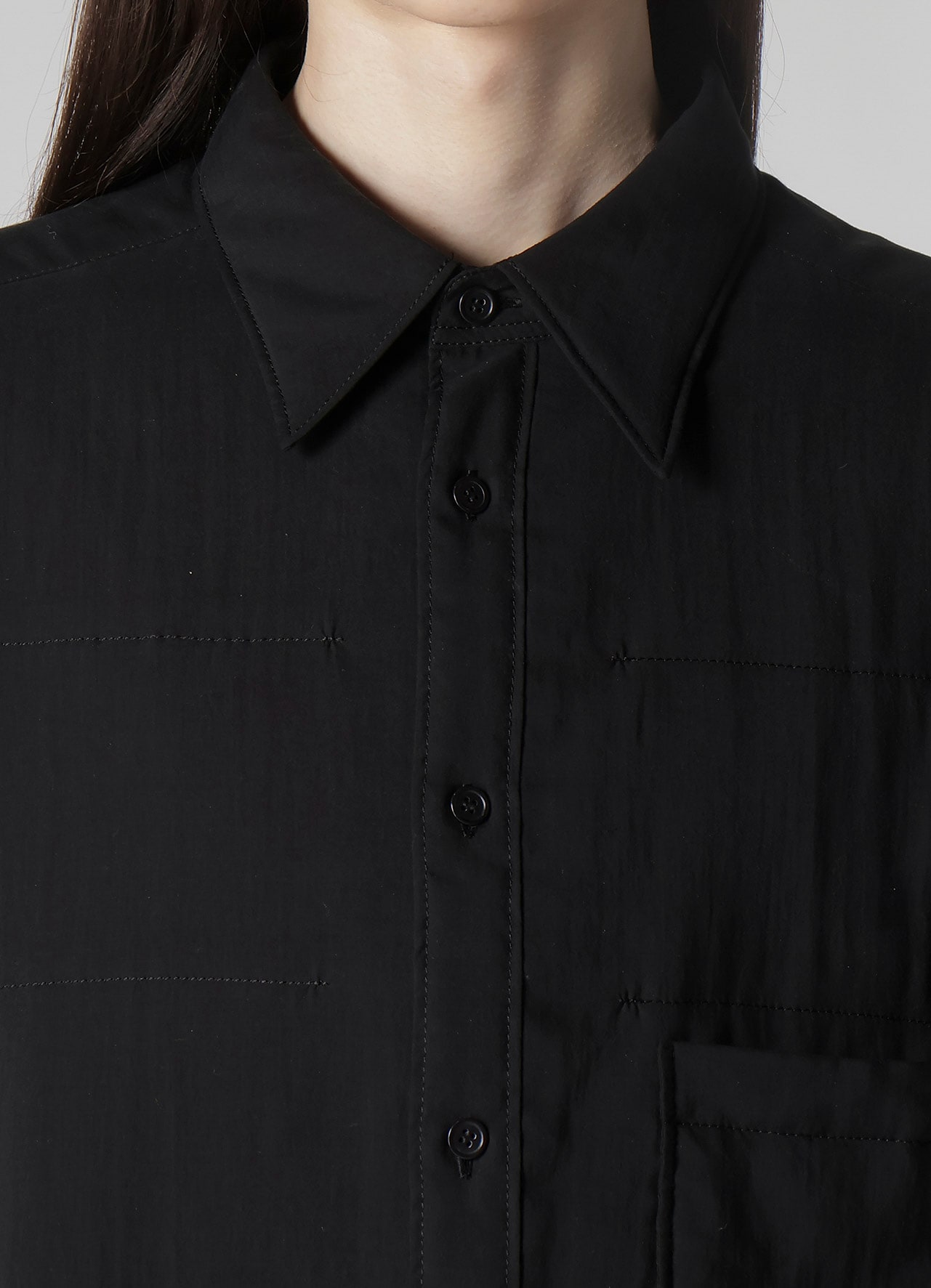 CELLULOSE LAWN PK DETAIL PADDED BLOUSE