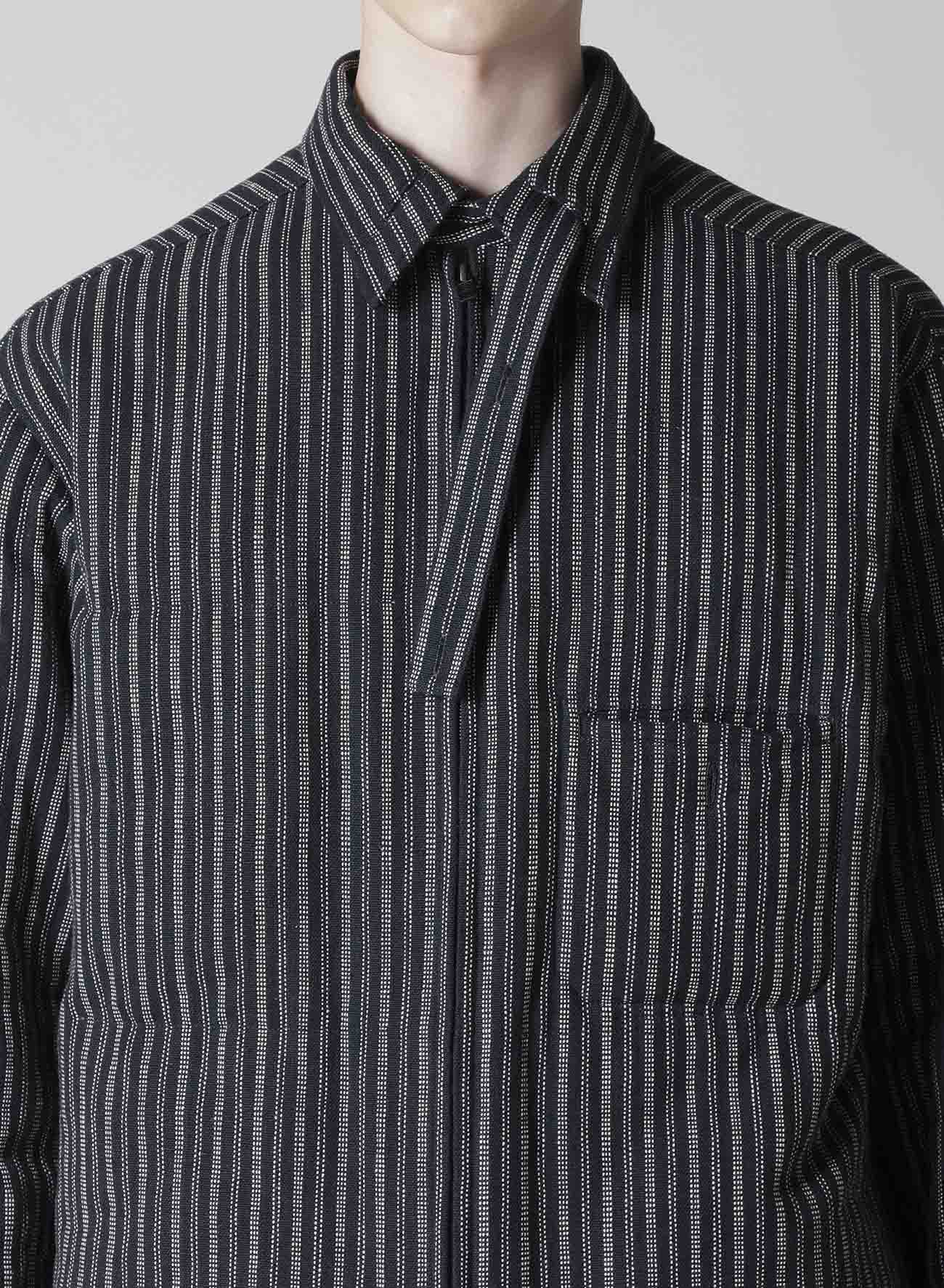 KHADI COTTON TAB COLLAR PADDED BLOUSE