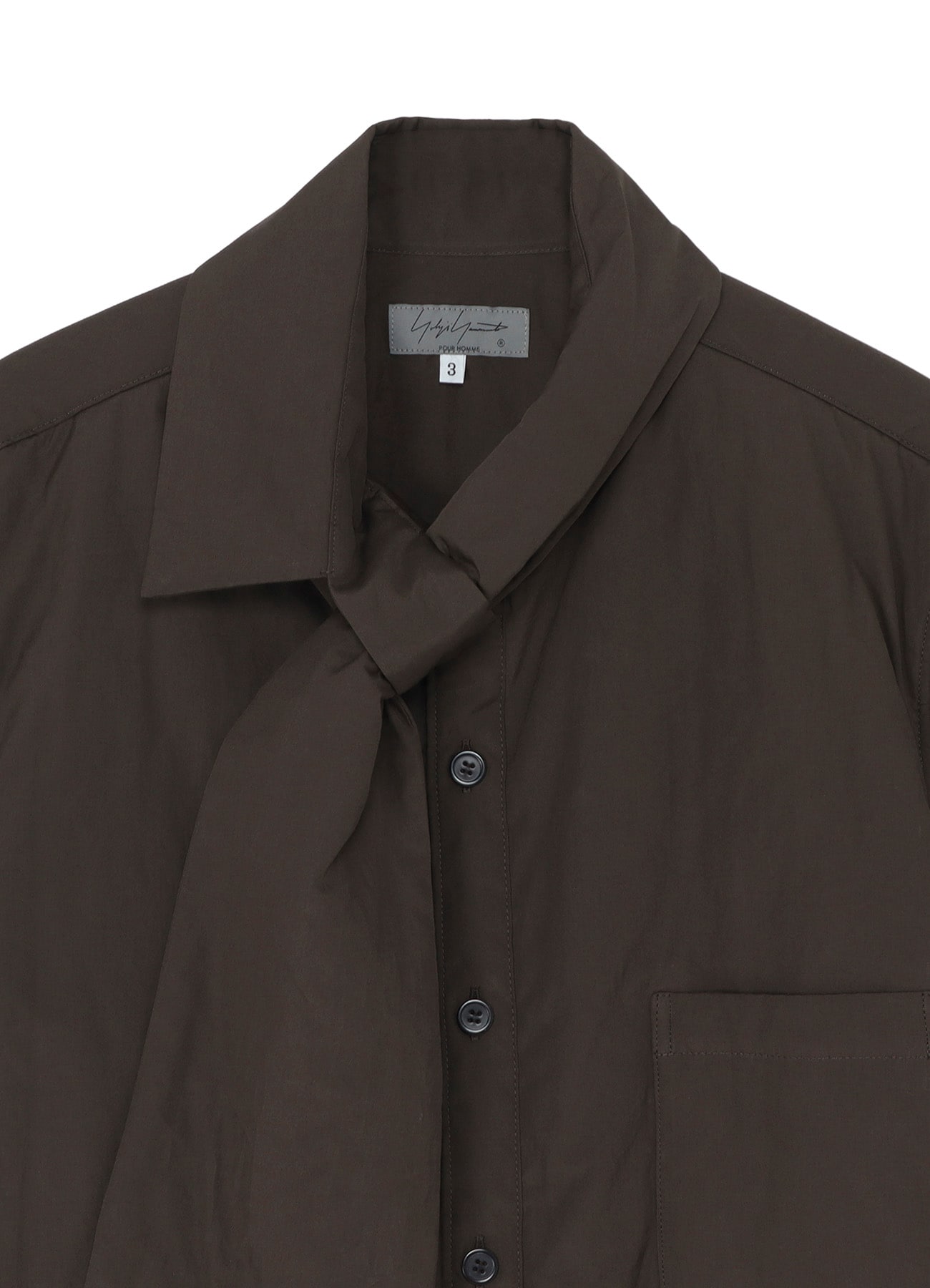 GRAY BROAD STOLE DETAIL PADDED BLOUSE(M Grey): Yohji