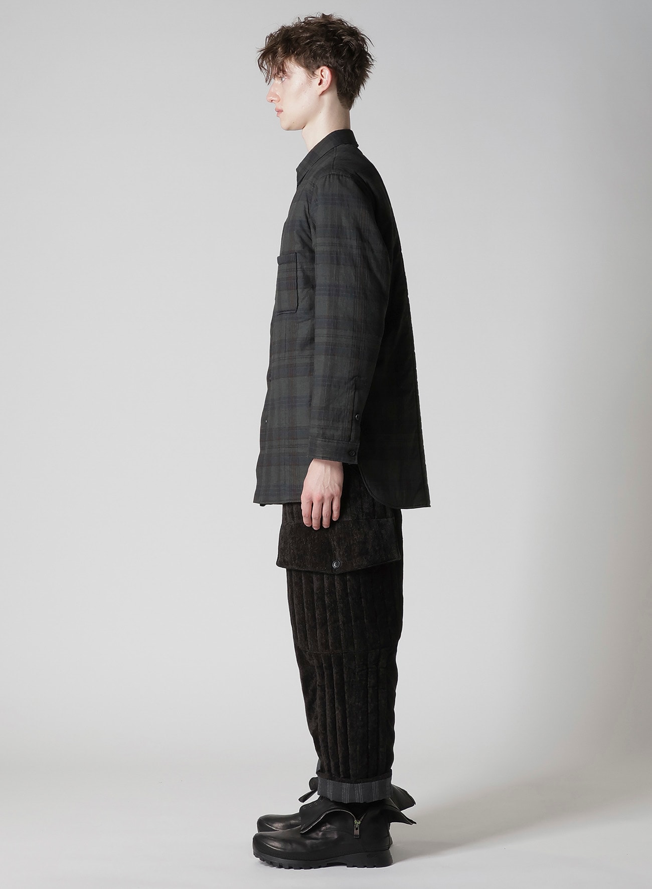 MADRAS INK PLAID PADDED BLOUSE