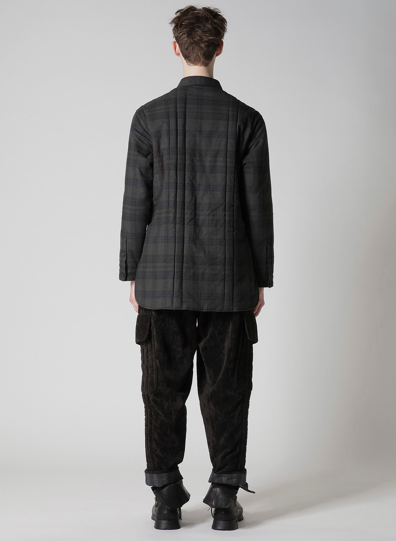 MADRAS INK PLAID PADDED BLOUSE