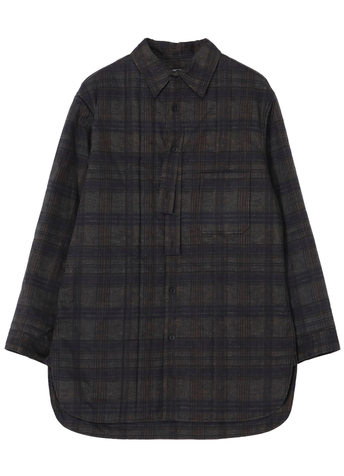MADRAS INK PLAID PADDED BLOUSE
