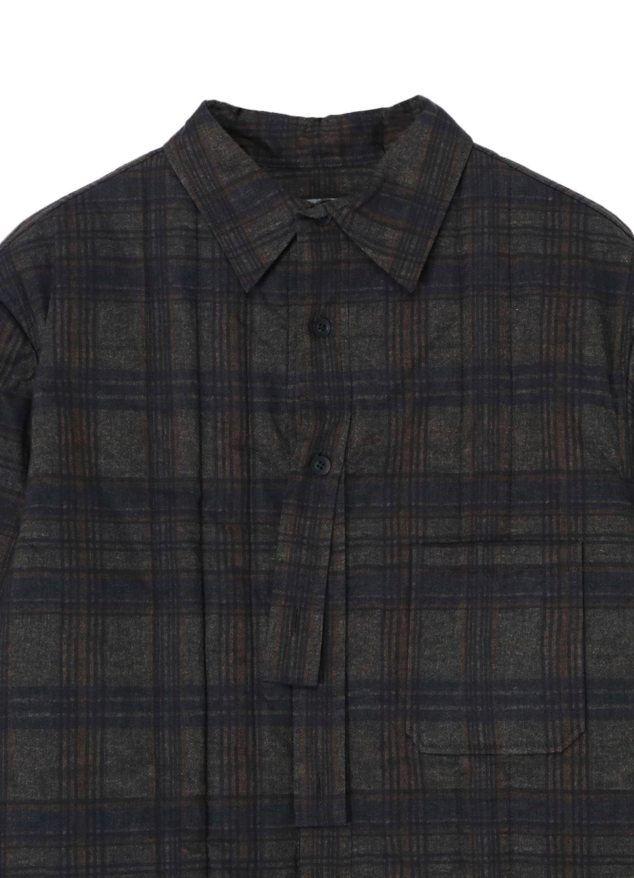 MADRAS INK PLAID PADDED BLOUSE